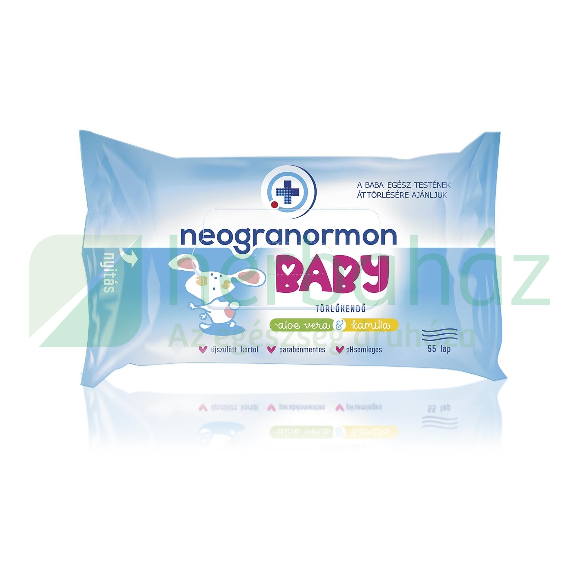 NEOGRANORMON BABY TÖRLŐKENDŐ ALOE VERA + KAMILLA 55DB