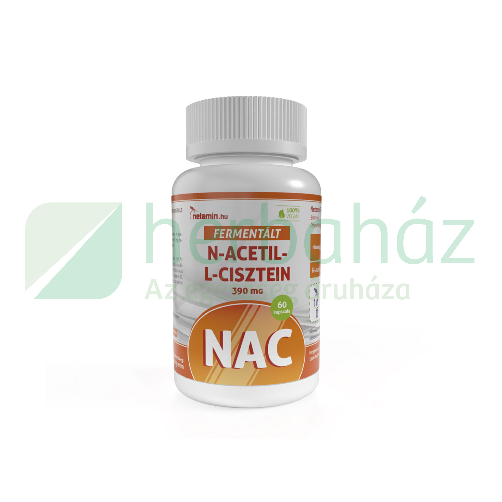 NETAMIN FERMENTÁLT N-ACETIL L-CISZTEIN KAPSZULA 390 MG NAC 60DB