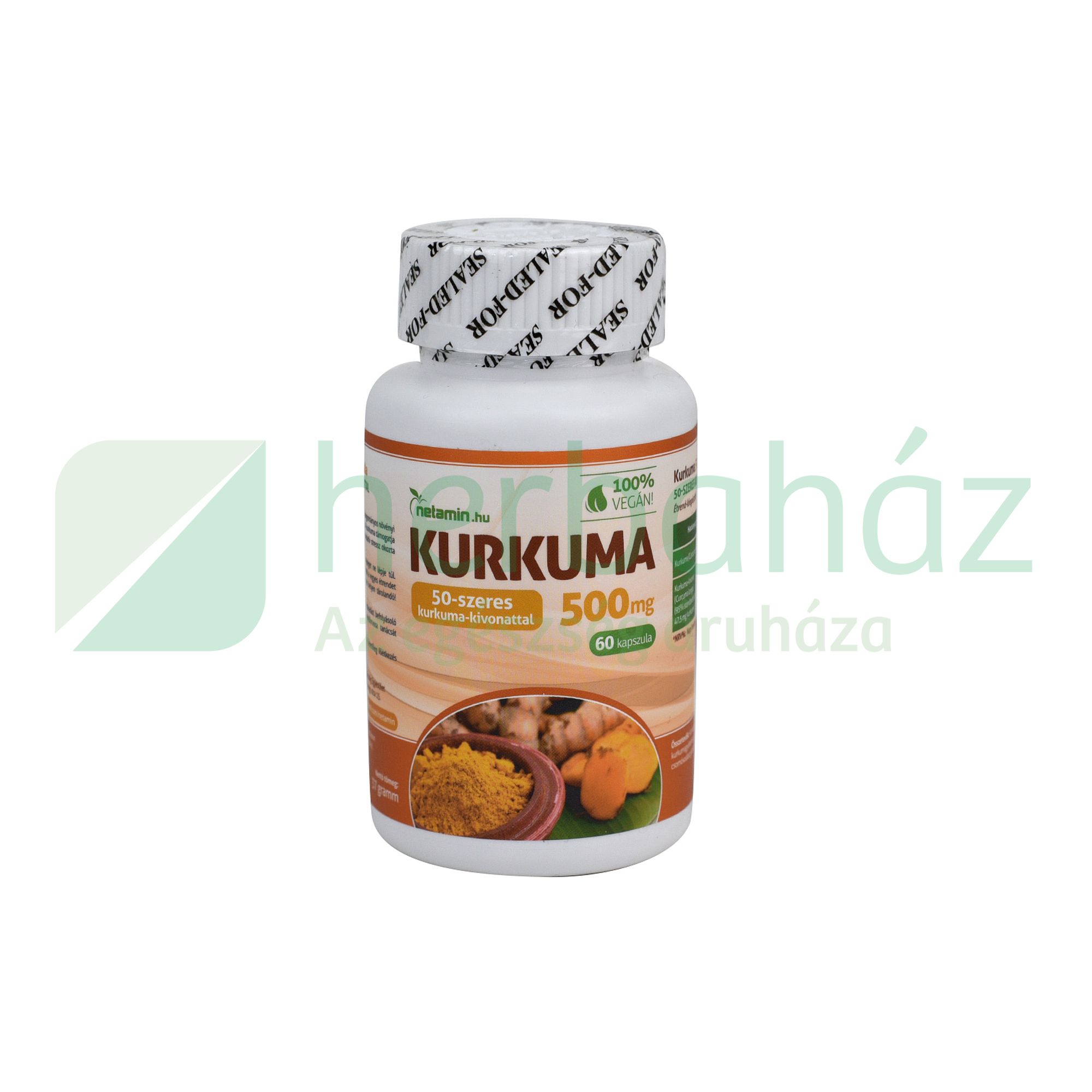 NETAMIN KURKUMA 500MG KAPSZULA 60DB