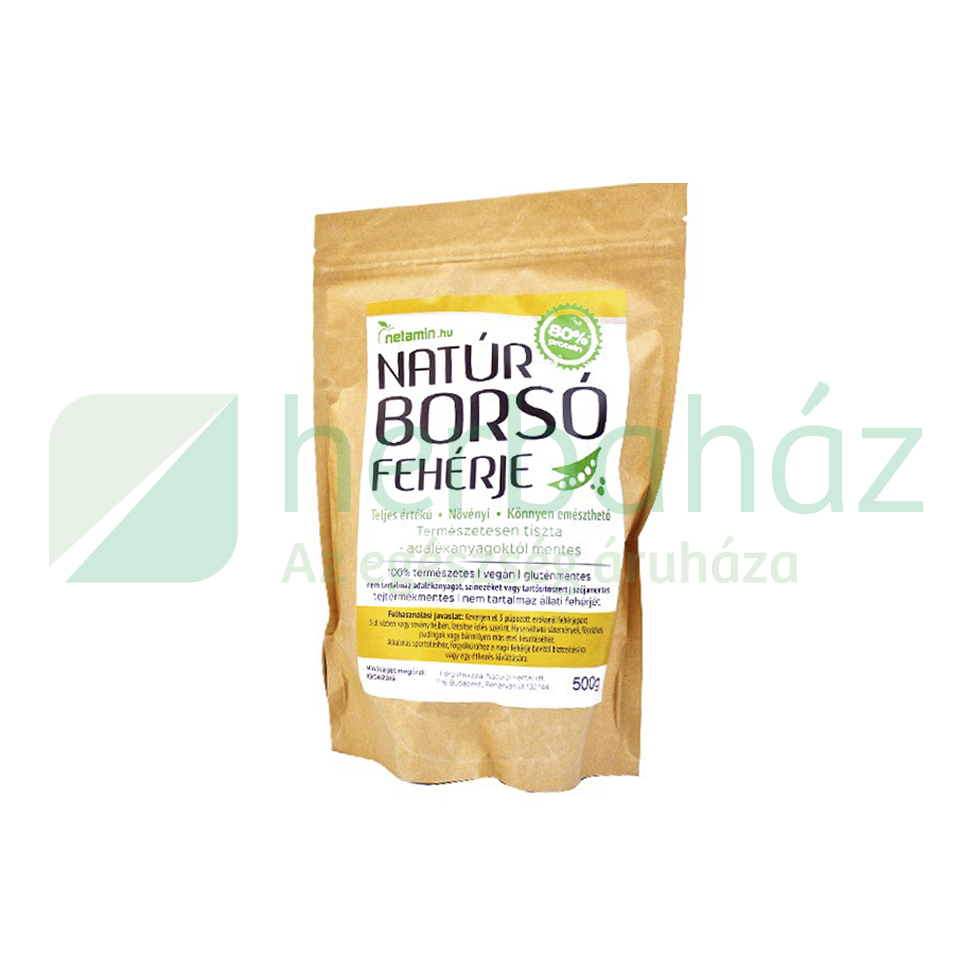 NETAMIN NATÚR BORSÓFEHÉRJE 500G