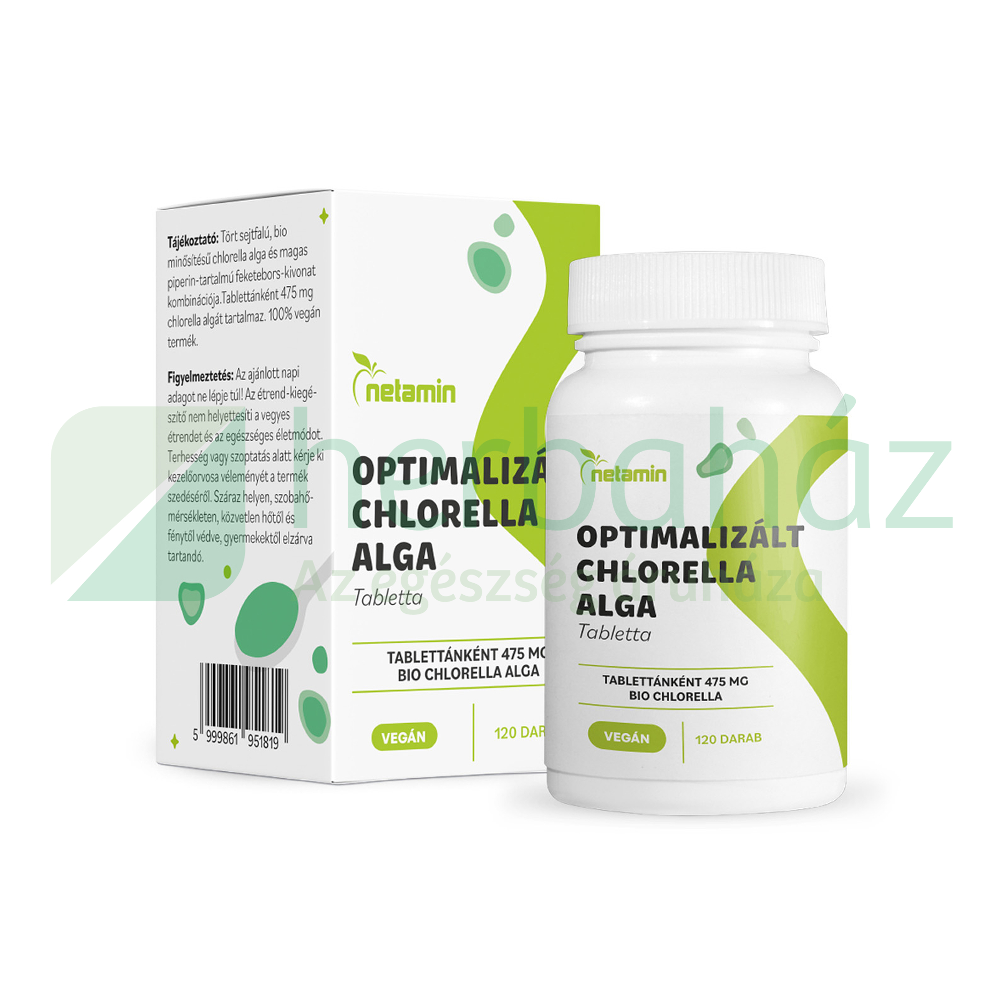 NETAMIN OPTIMALIZÁLT CHLORELLA ALGA 475MG TABLETTA 120DB