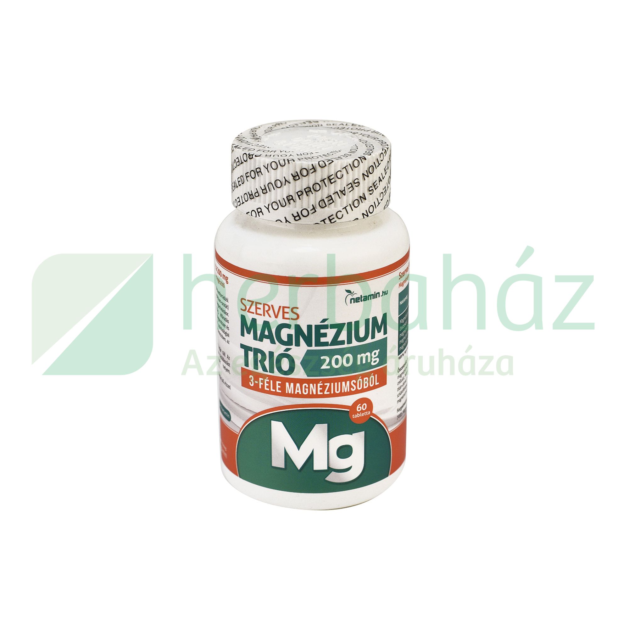 NETAMIN SZERVES MAGNÉZIUM TRIÓ 200MG 60DB