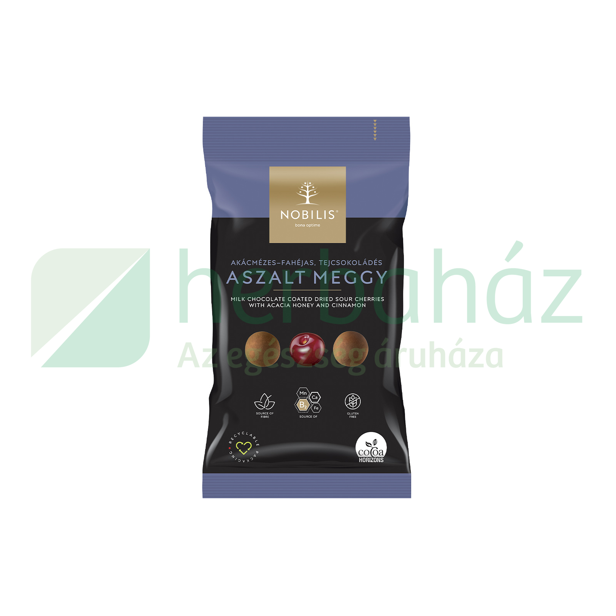 NOBILIS AKÁCMÉZES, FAHÉJAS, TEJCSOKOLÁDÉS ASZALT MEGGYDRAZSÉ 100G