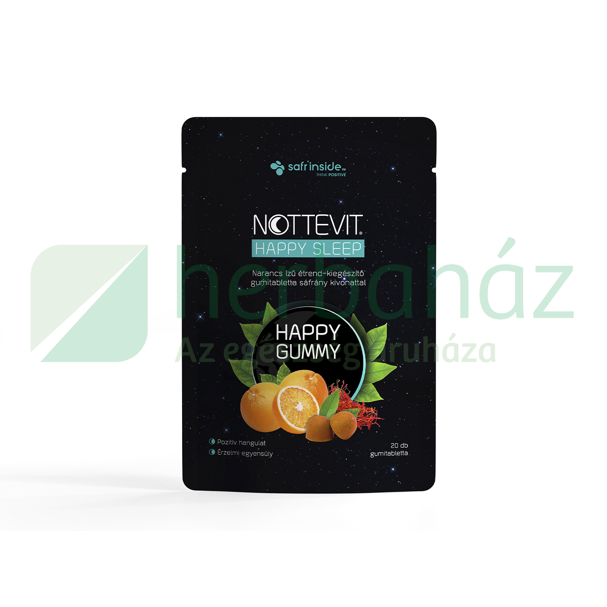 NOTTEVIT HAPPY SLEEP HAPPY GUMMY NARANCS ÍZŰ GUMITABLETTA 20DB