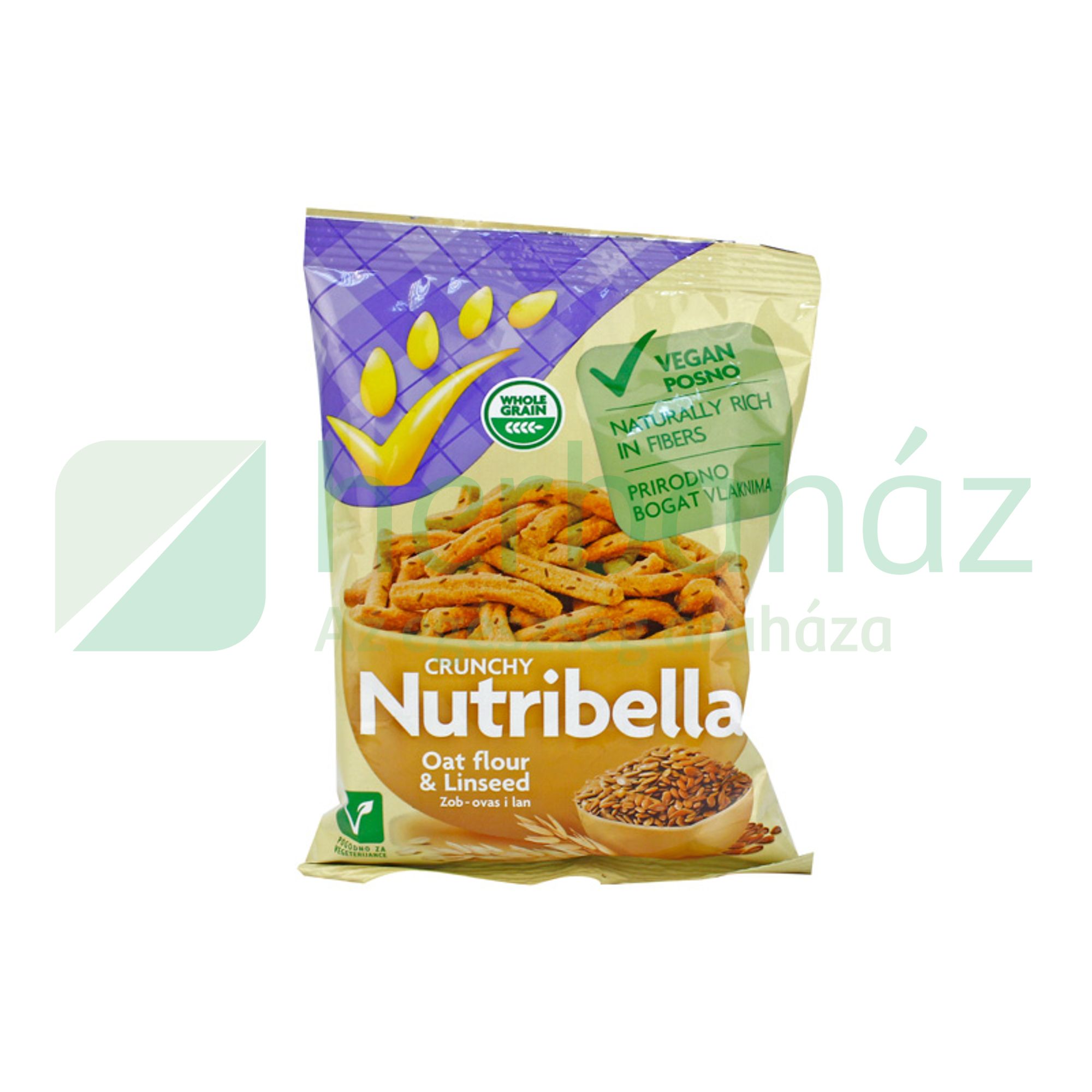 NUTRIBELLA TELJES KIŐRLÉSŰ LENMAGOS VEGÁN SNACK 70G