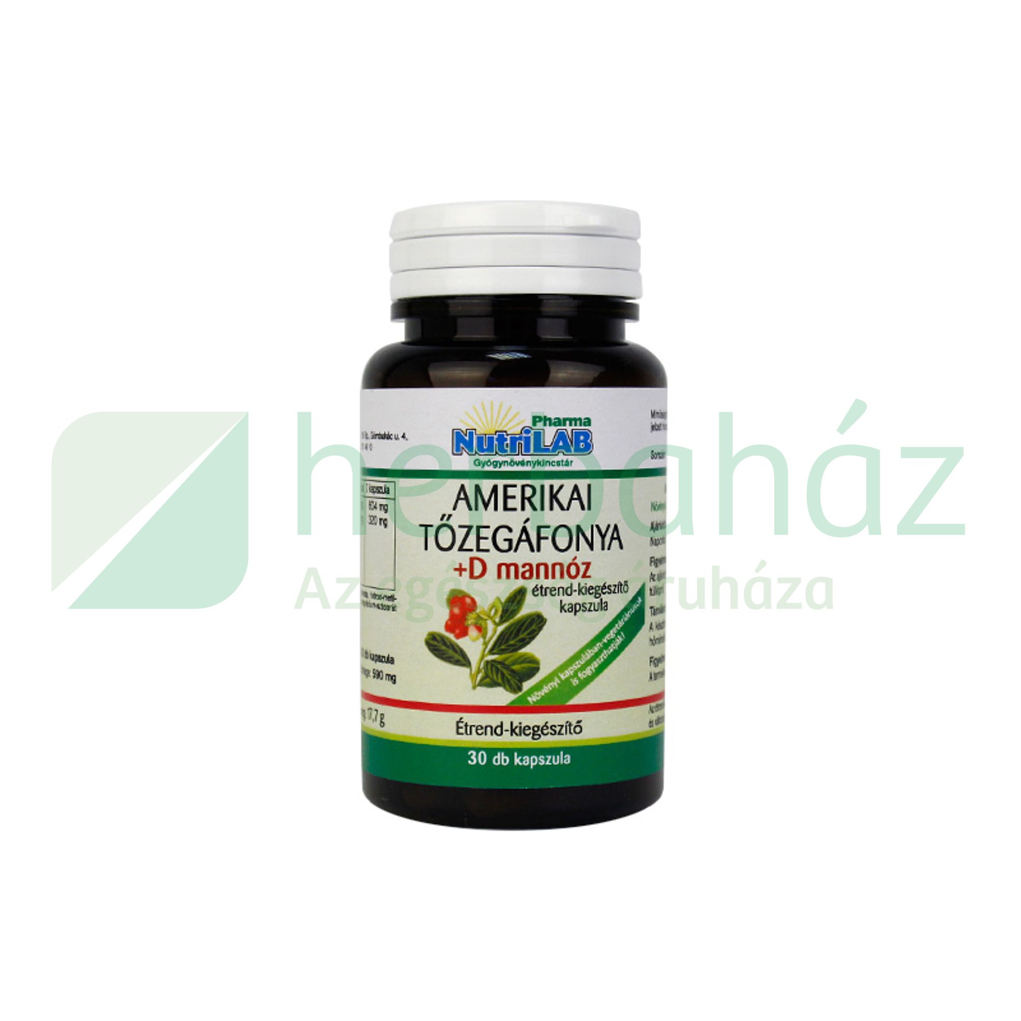 NUTRILAB AMERIKAI TŐZEGÁFONYA+D MANNÓZ KAPSZULA 30DB