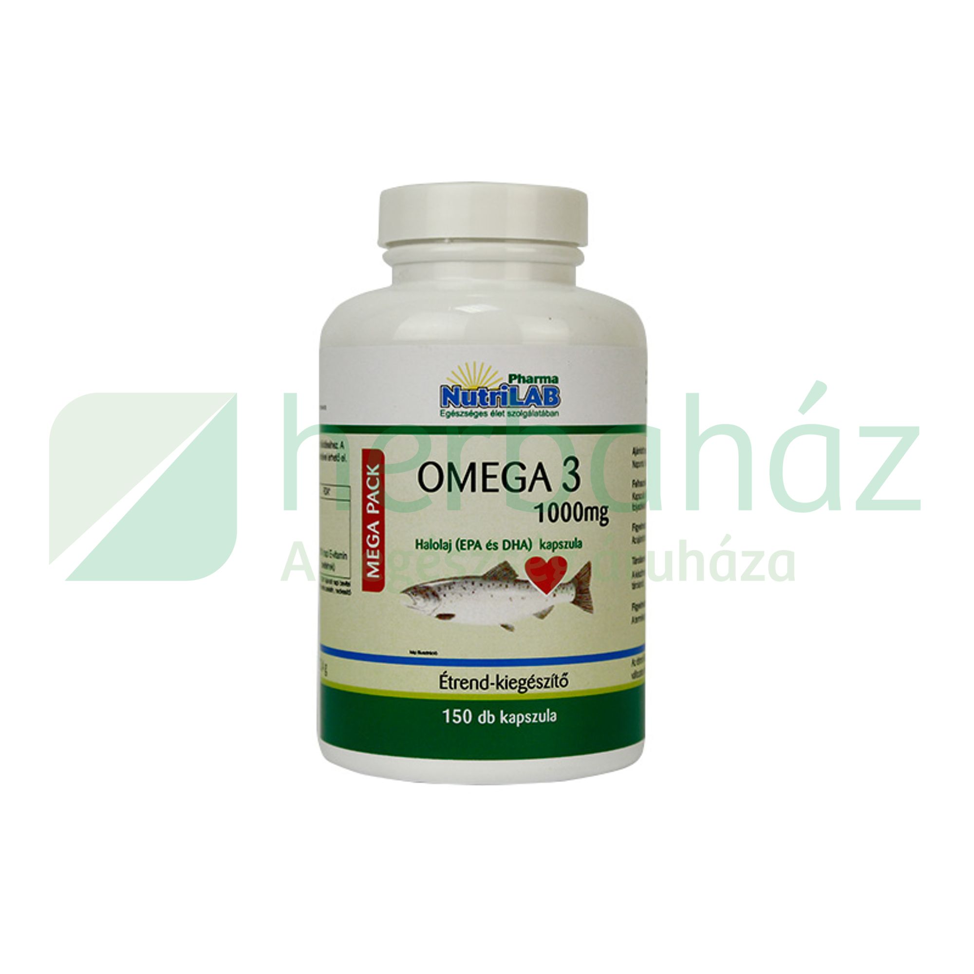 NUTRILAB OMEGA 3 1000MG HALOLAJ (EPA ÉS DHA) KAPSZULA 150DB