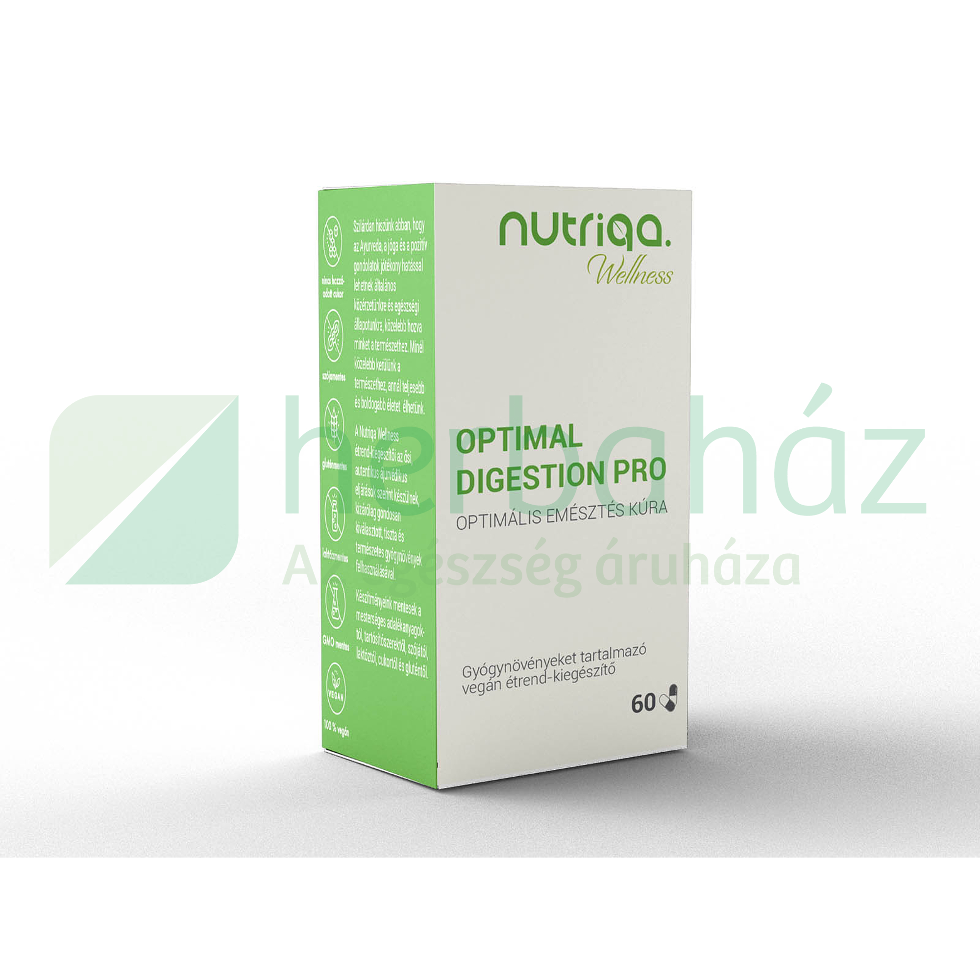 NUTRIQA OPTIMAL DIGESTION PRO - OPTIMÁLIS EMÉSZTÉS KÚRA GYÓGYNÖVÉNYES KAPSZULA 60DB