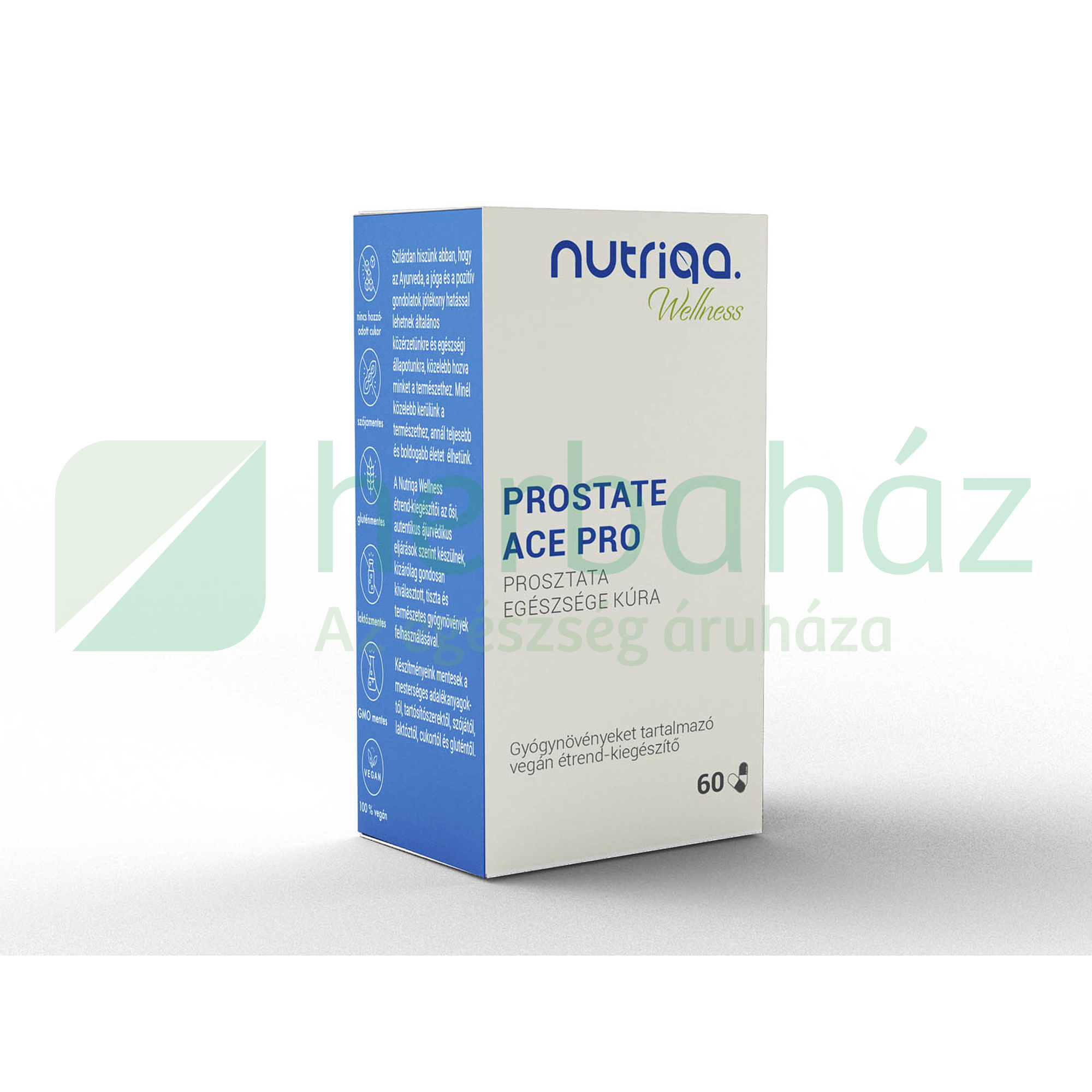 NUTRIQA PROSTATE ACE PRO - PROSZTATA EGÉSZSÉGE KÚRA GYÓGYNÖVÉNYES KAPSZULA 60DB