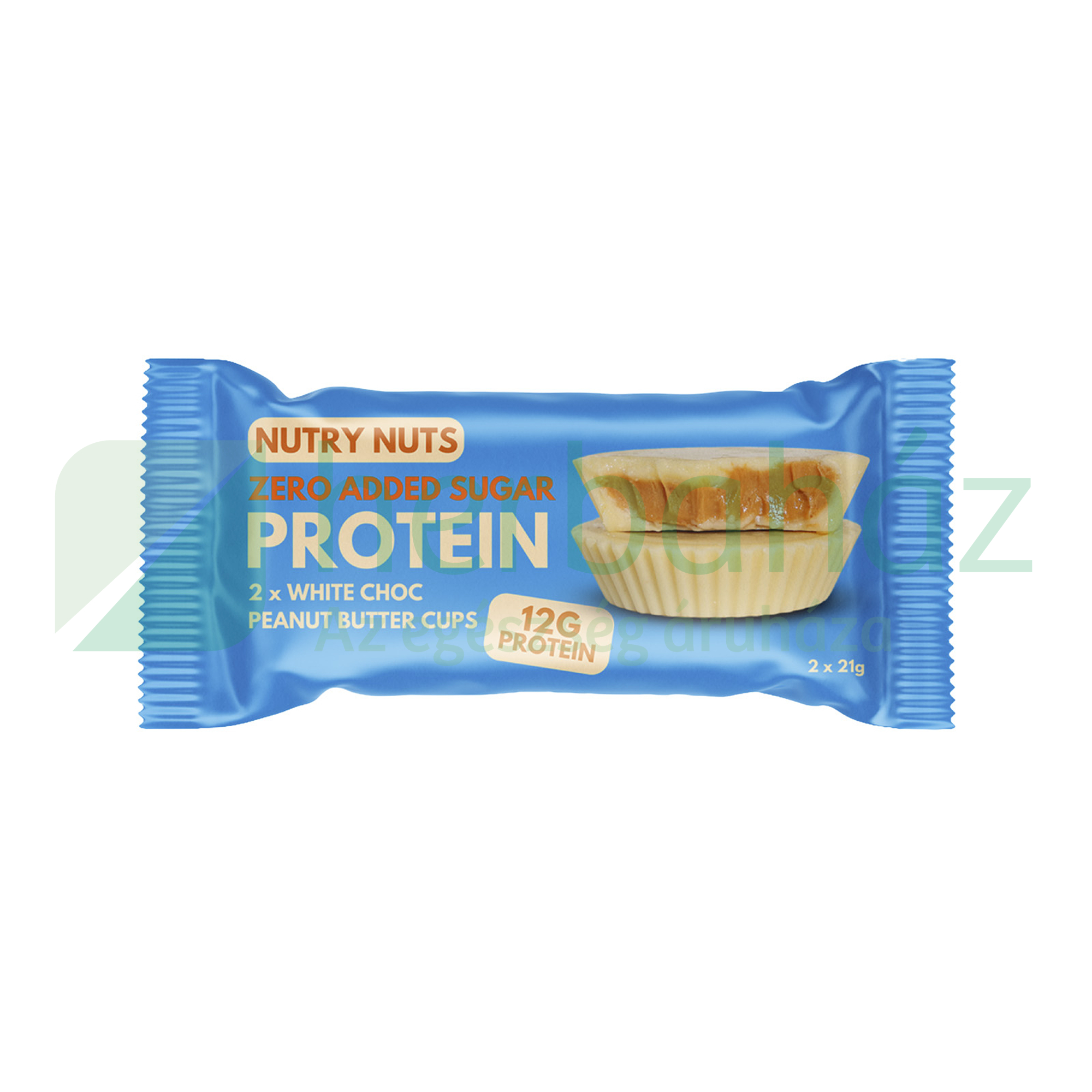 NUTRY NUTS PROTEIN FÖLDIMOGYORÓVAJAS CSOKIKORONG - FEHÉRCSOKIS HCN 42G