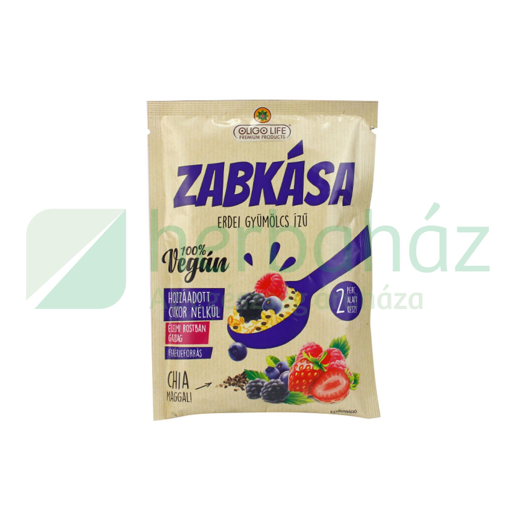 OLIGO LIFE ERDEI GYÜMÖLCS ÍZŰ ZABKÁSA ÉDESÍTŐSZEREKKEL 65G