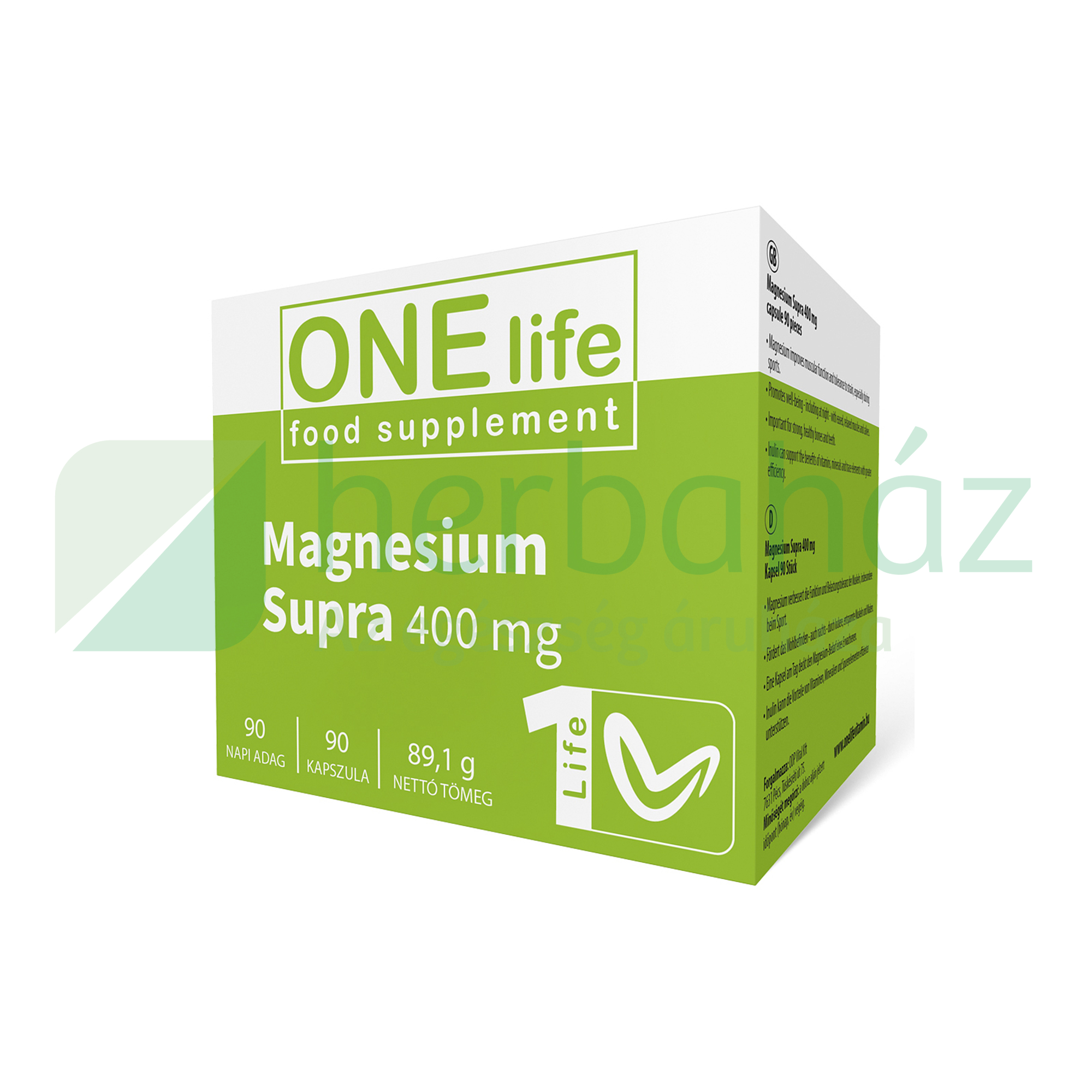 ONE LIFE MAGNÉZIUM SUPRA 400MG KAPSZULA 90DB