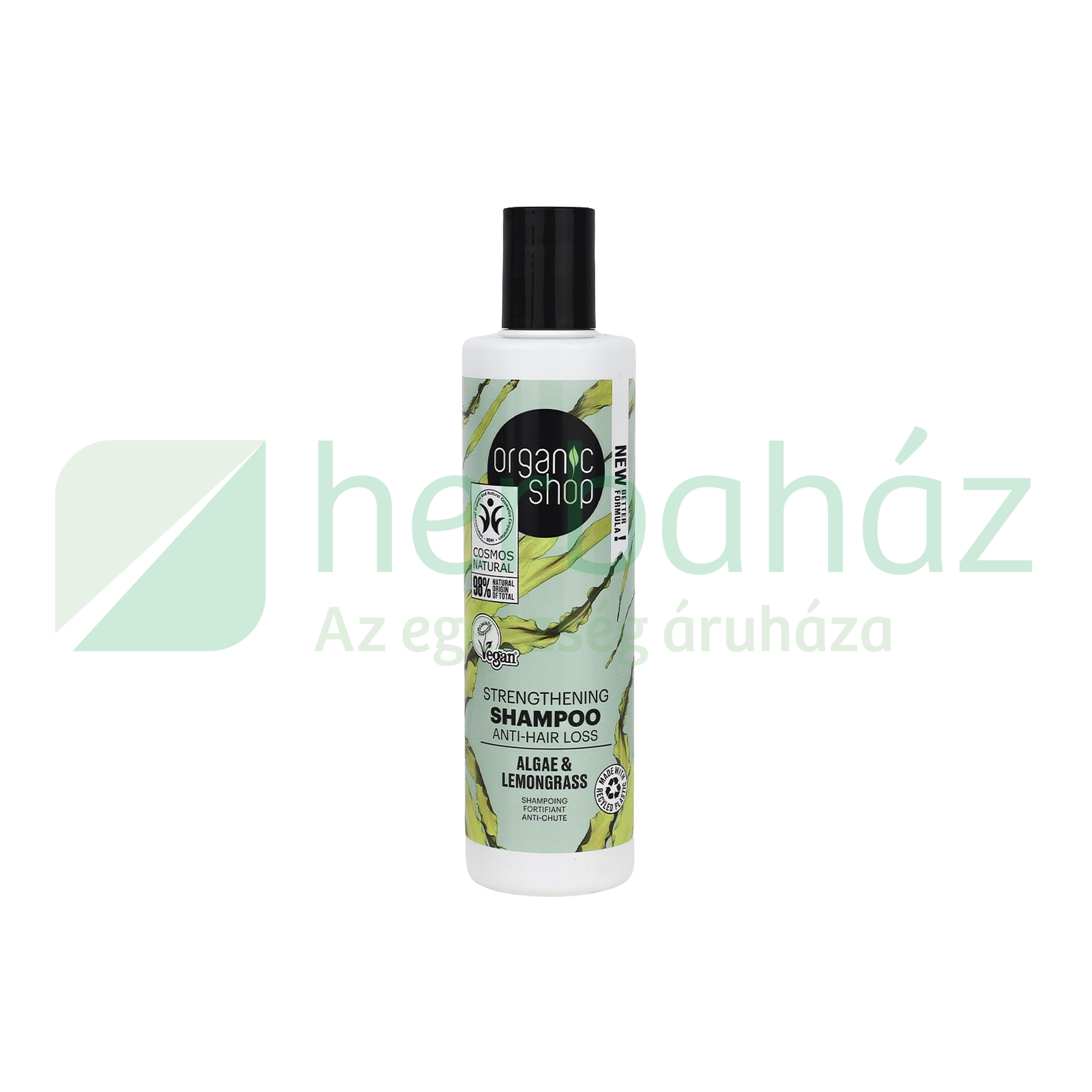 ORGANIC SHOP ERŐSÍTŐ ÉS HAJHULLÁS ELLENI SAMPON ALGÁVAL ÉS CITROMFŰVEL 280ML