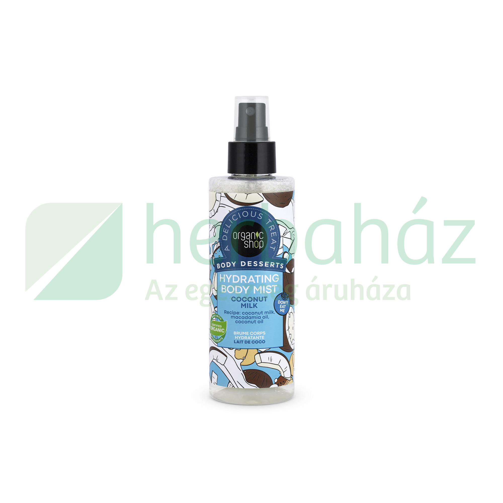 ORGANIC SHOP KÓKUSZVIZES TESTPERMET 200ML