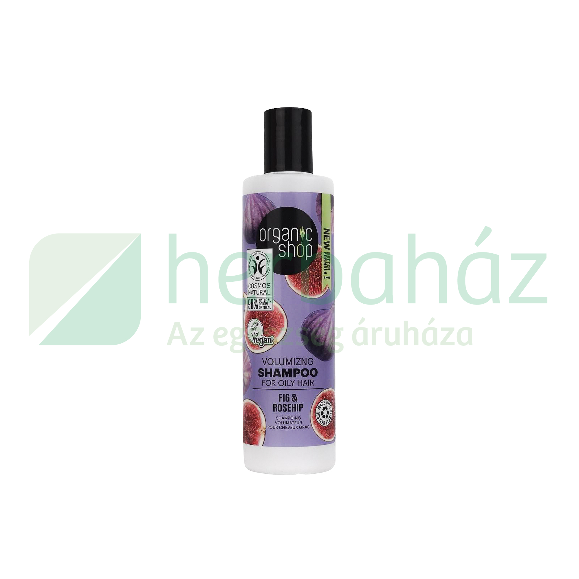 ORGANIC SHOP VOLUMENNÖVELŐ SAMPON FÜGÉVEL ÉS CSIPKEBOGYÓVAL 280ML