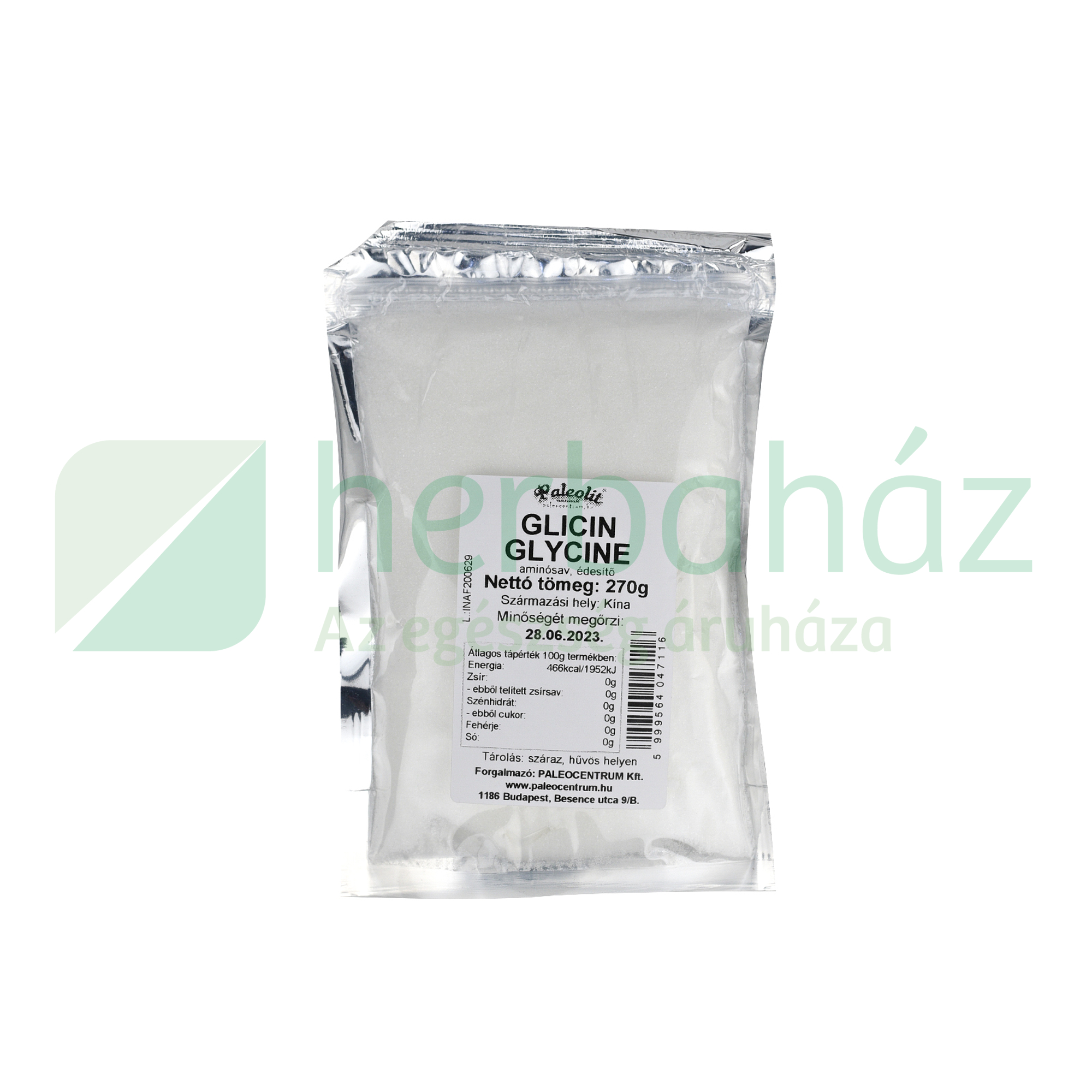 PALEOLIT GLICIN AMINOSAV, ÉDESÍTŐ 270G