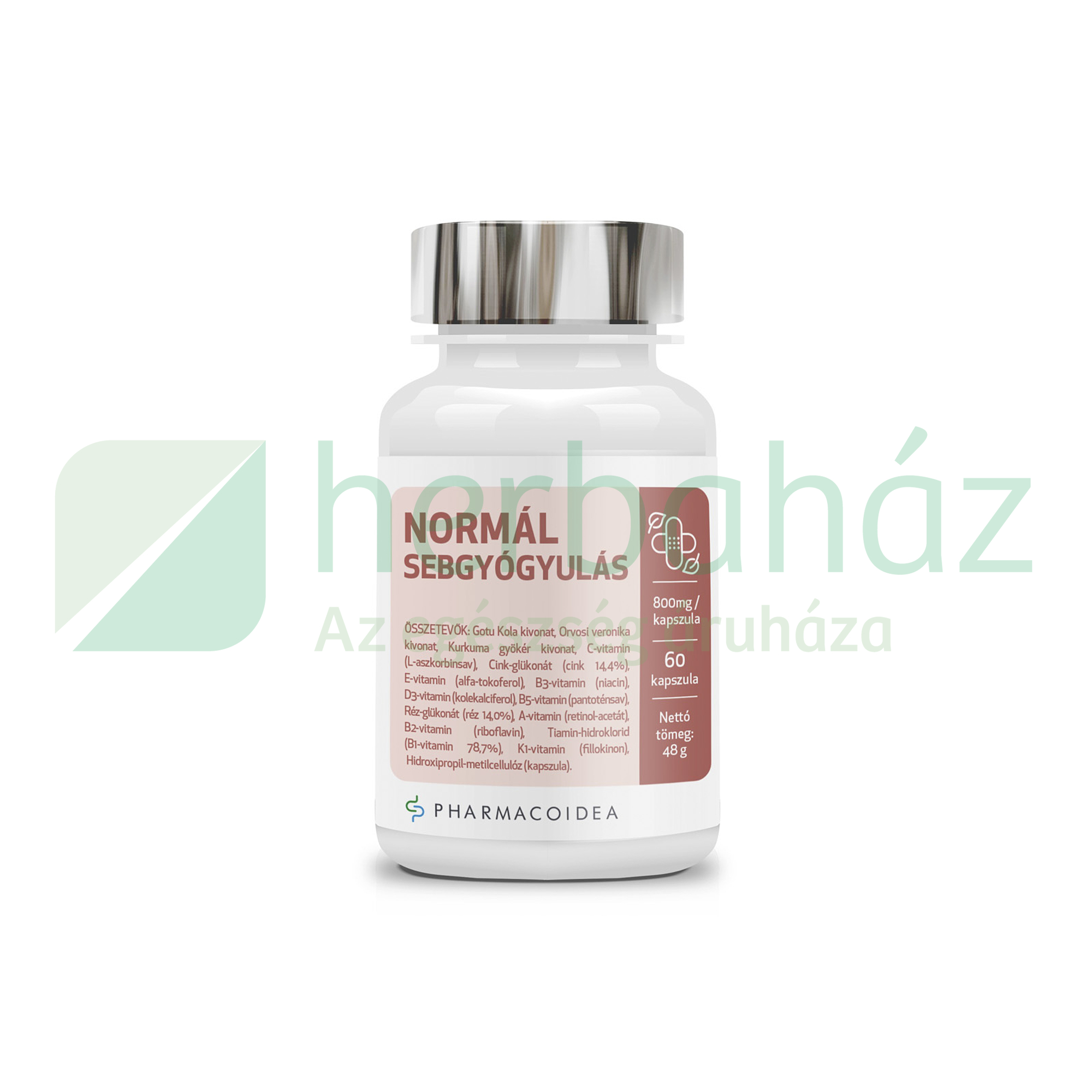 PHARMACOIDEA NORMÁL SEBGYÓGYULÁS KAPSZULA 60DB