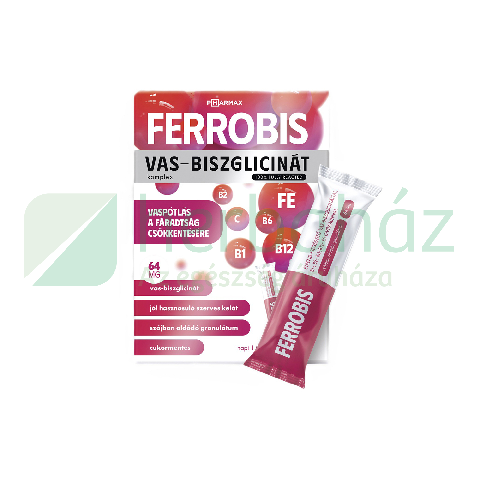 PHARMAX FERROBIS VAS-BISZGLICINÁT KOMPLEX ITALPOR 14DB