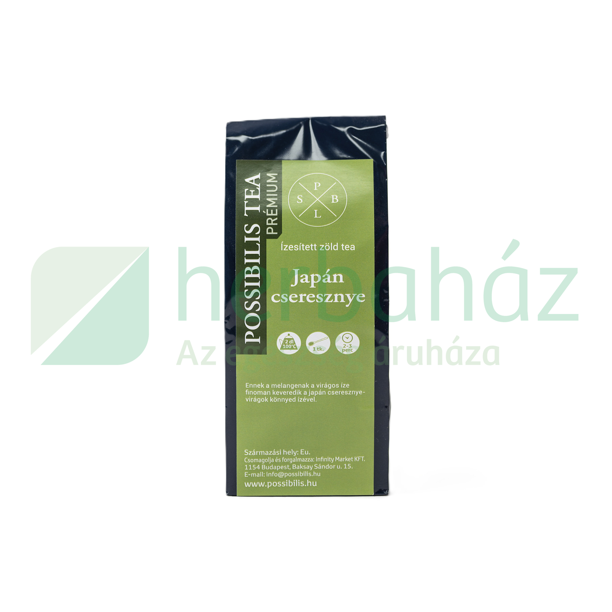 POSSIBILIS ÍZESÍTETT ZÖLD TEA JAPÁN CSERESZNYE 75G