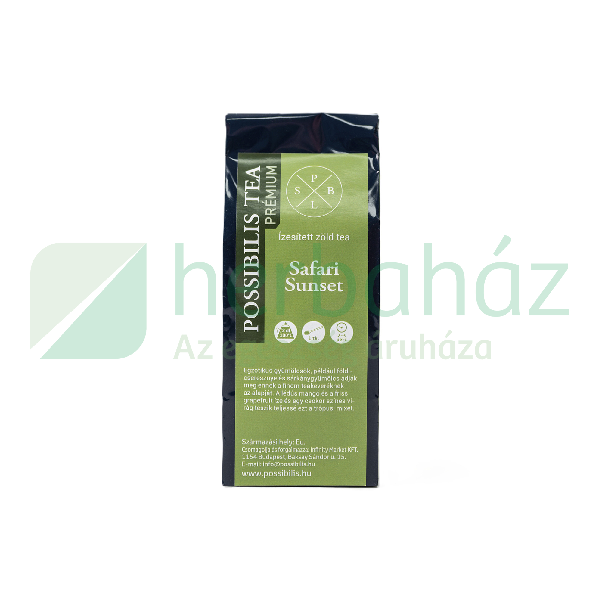 POSSIBILIS ÍZESÍTETT ZÖLD TEA SAFARI SUNSET 75G
