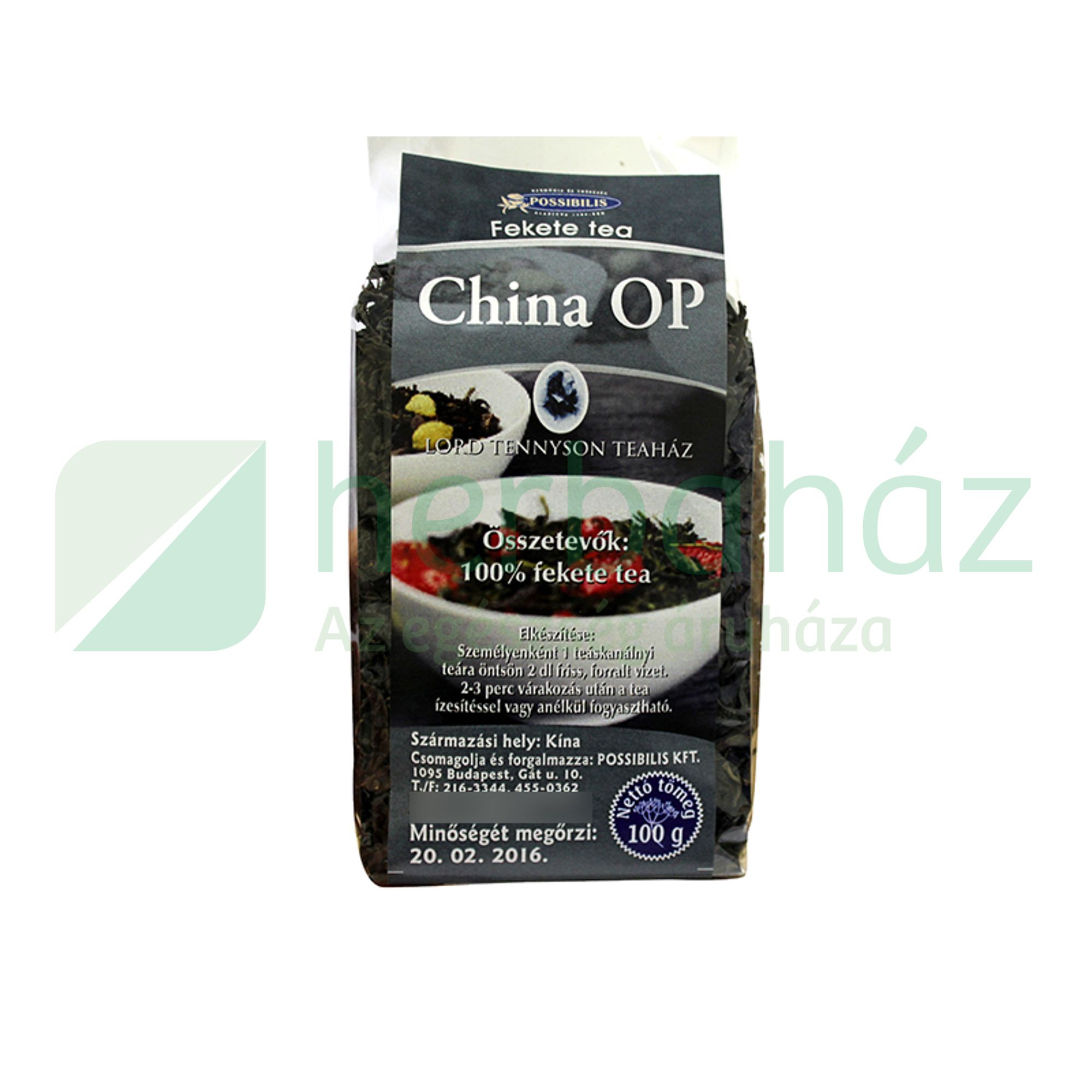 POSSIBILIS TEA CHINA OP FEKETE 100G