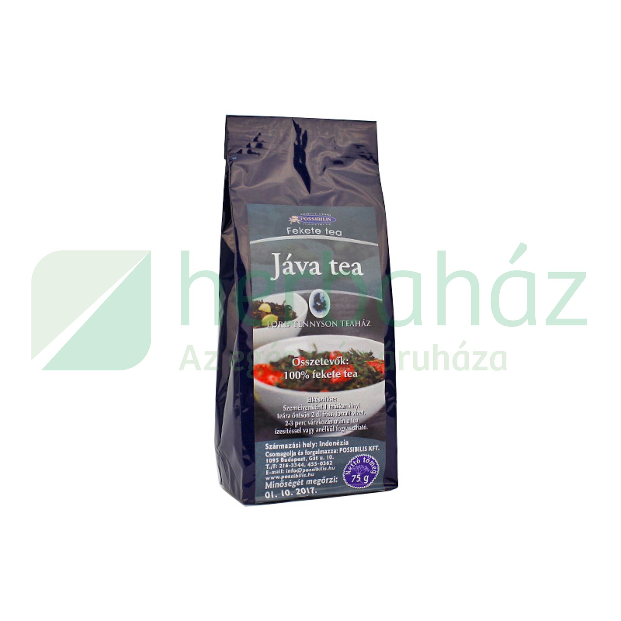 POSSIBILIS TEA JAVA FEKETE 75G