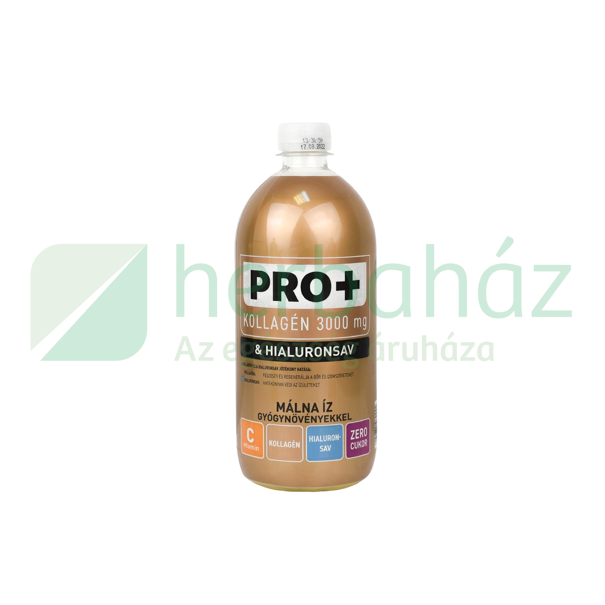 PRO+ KOLLAGÉN 3000 MG+HIALURONSAV MÁLNA ÍZ GYÓGYNÖVÉNYEKKEL 750ML