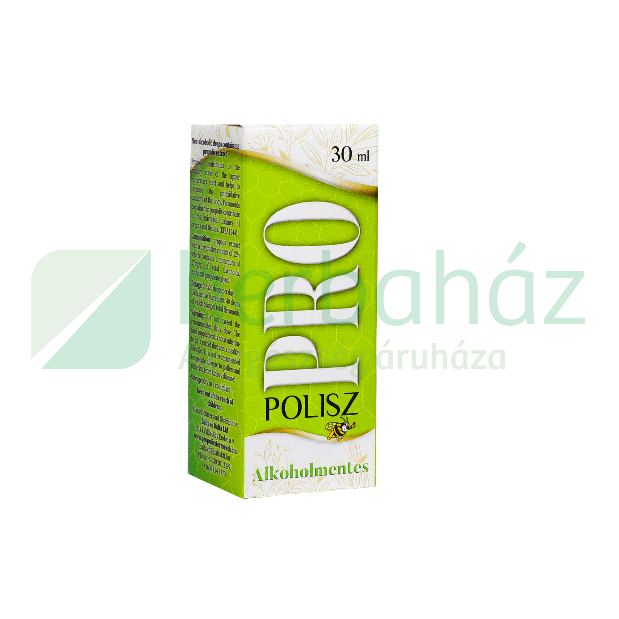 PRO/POLISZ PROPOLISZ KIVONATOT TARTALMAZÓ ALKOHOLMENTES CSEPP 30ML