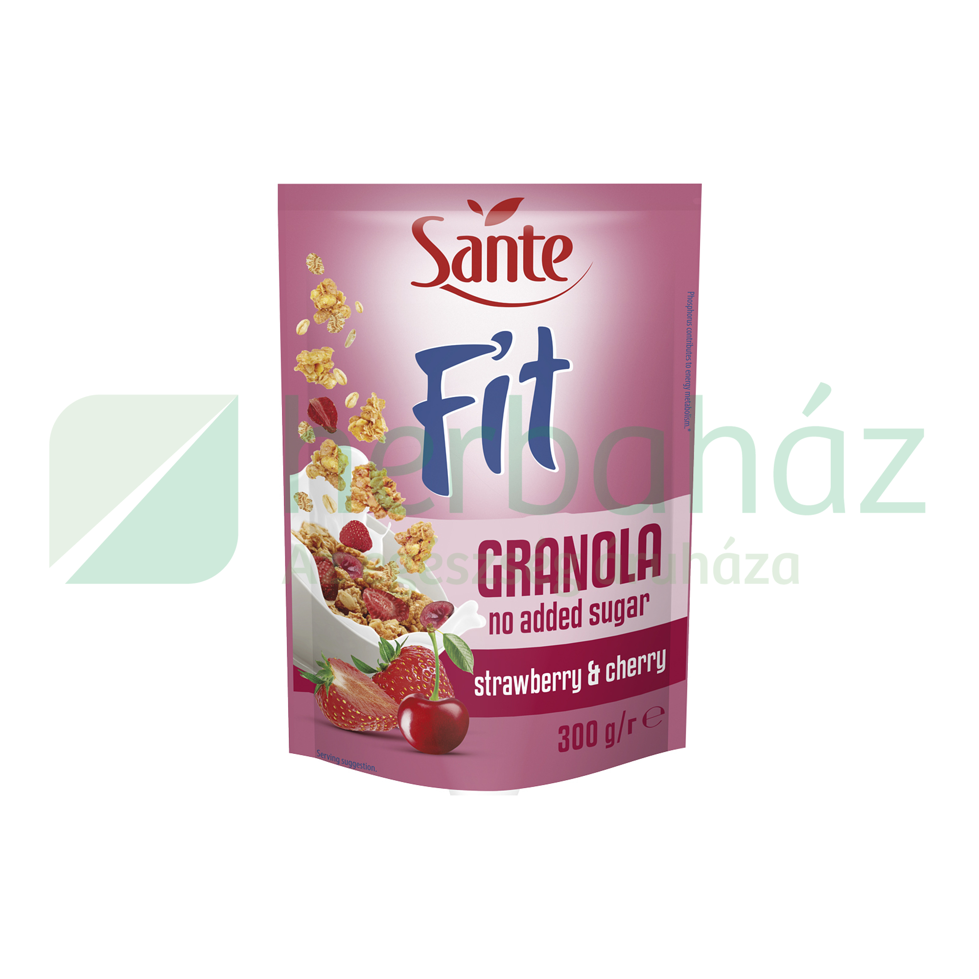 SANTE FIT EPRES-MEGGYES GRANOLA, HOZZÁADOTT CUKOR NÉLKÜL 300G