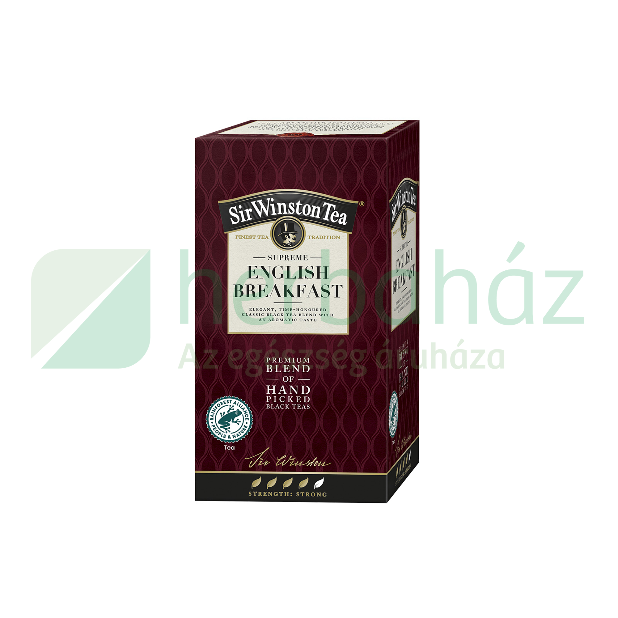 SIR WINSTON TEA SUPREME ENGLISH BREAKFAST FEKETE TEA 20DB