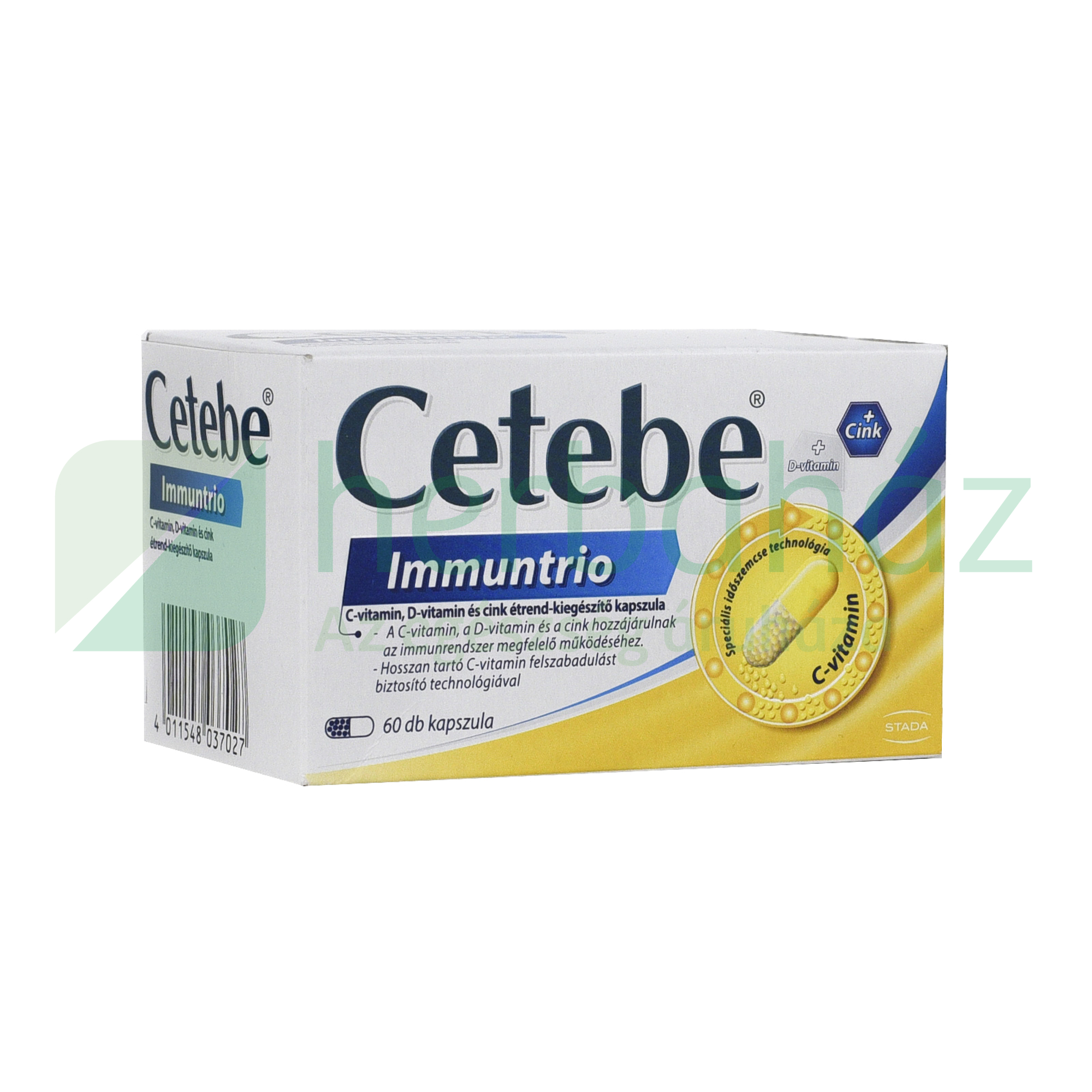 STADA CETEBE IMMUNTRIO C+D VITAMIN+CINK KAPSZULA 60DB