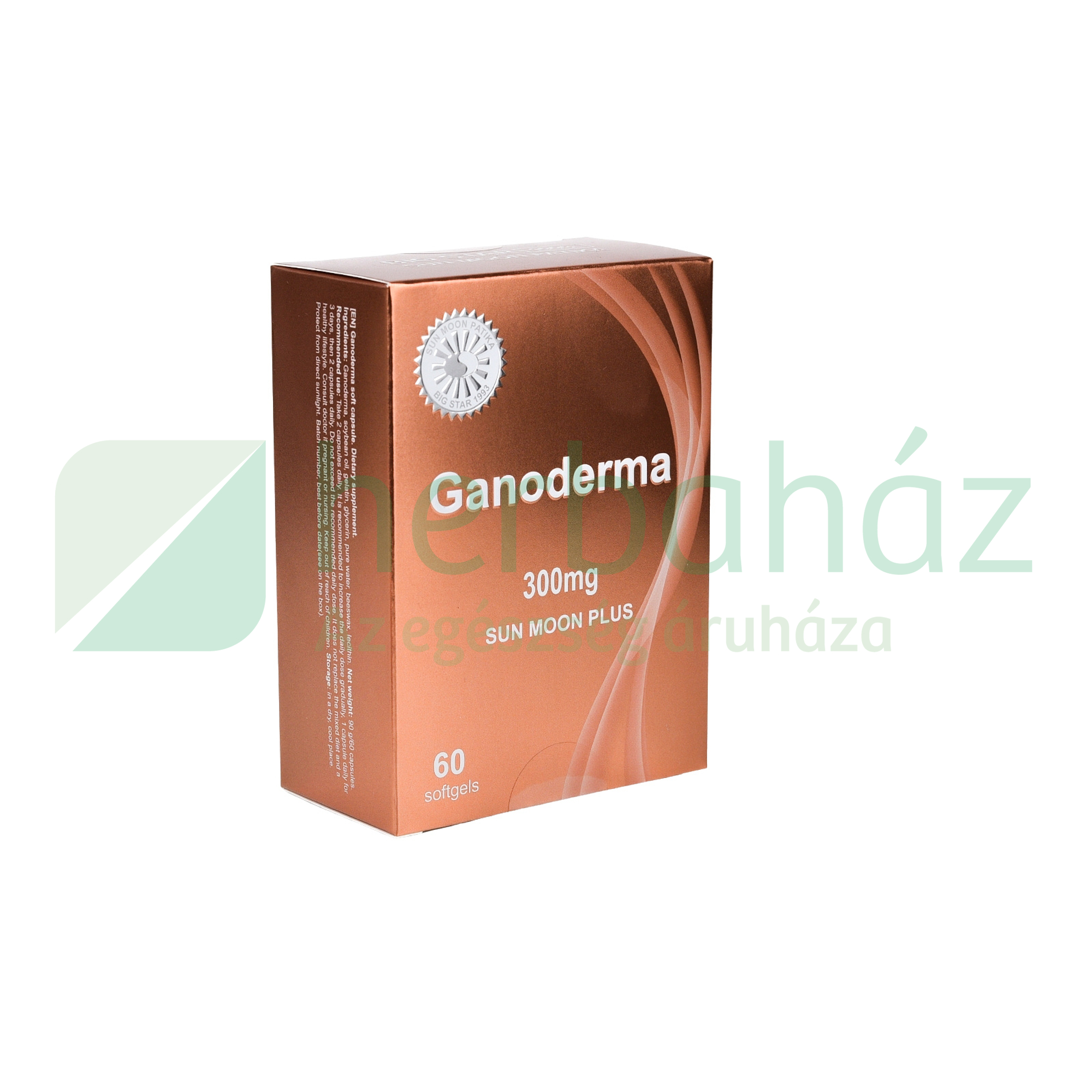 SUN MOON PLUS GANODERMA LÁGYZSELATIN KAPSZULA 60DB