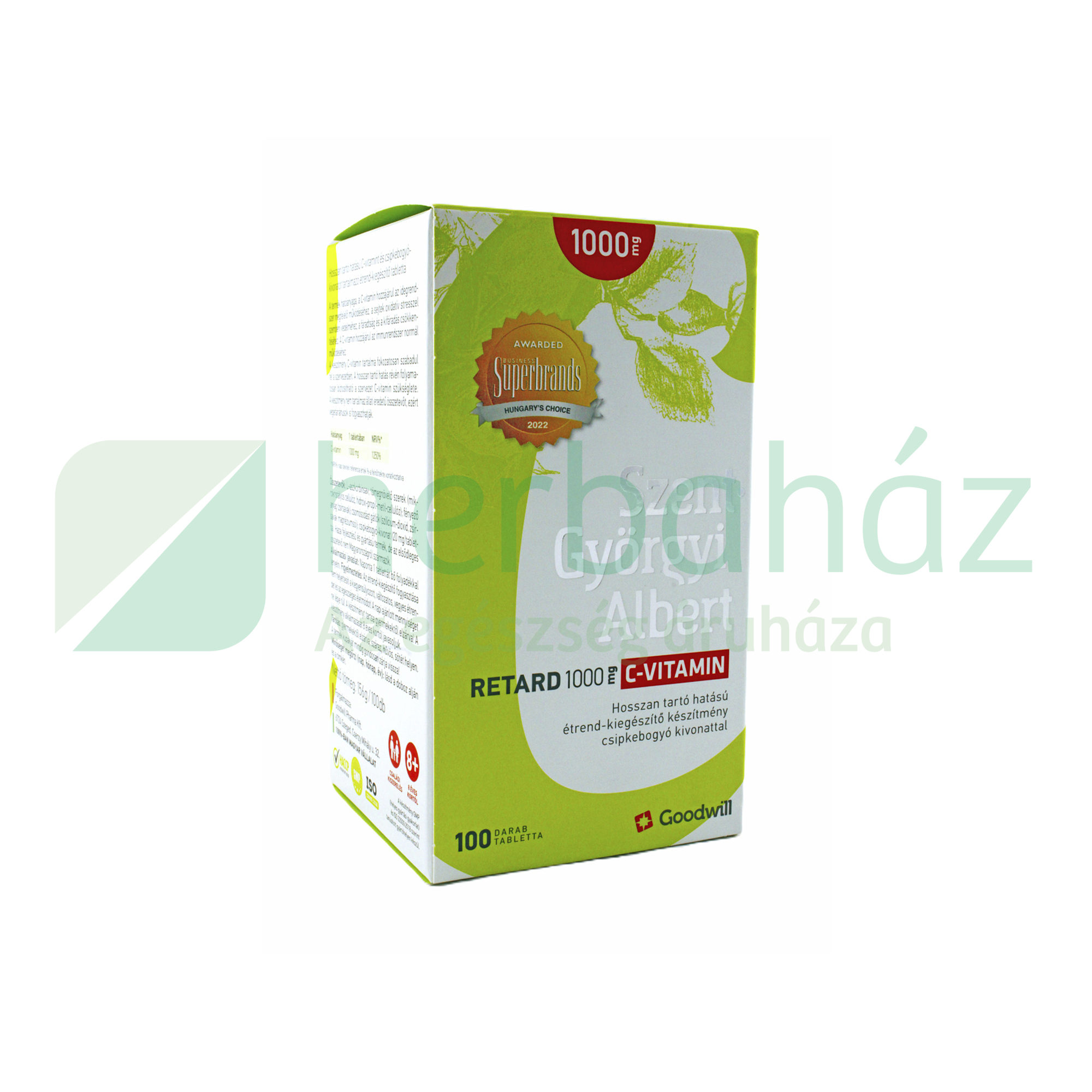 SZENT- GYÖRGYI ALBERT C VITAMIN RETARD 1000MG TABLETTA 100DB