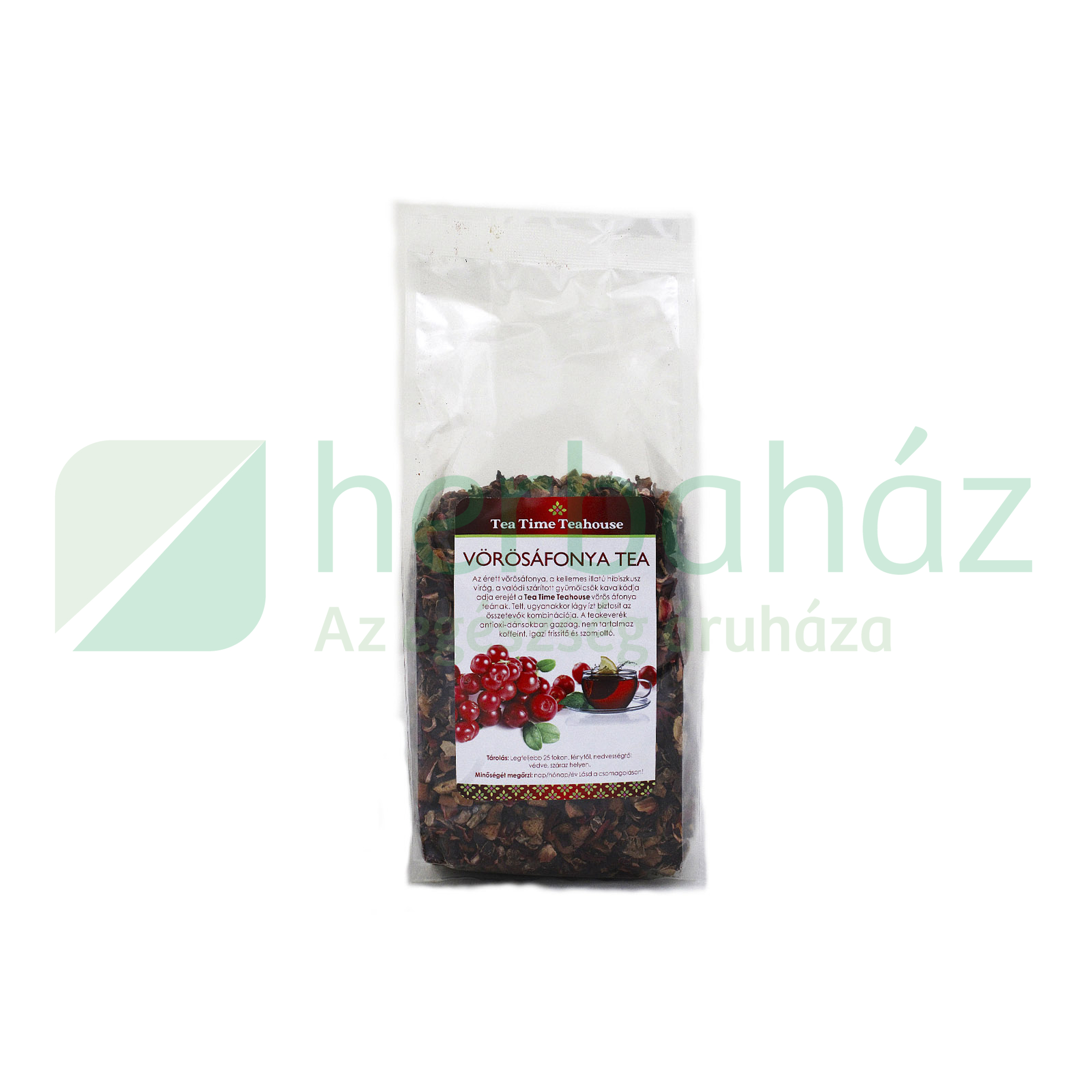 TEA TIME TEAHOUSE VÖRÖSÁFONYA TEA SZÁLAS 300G