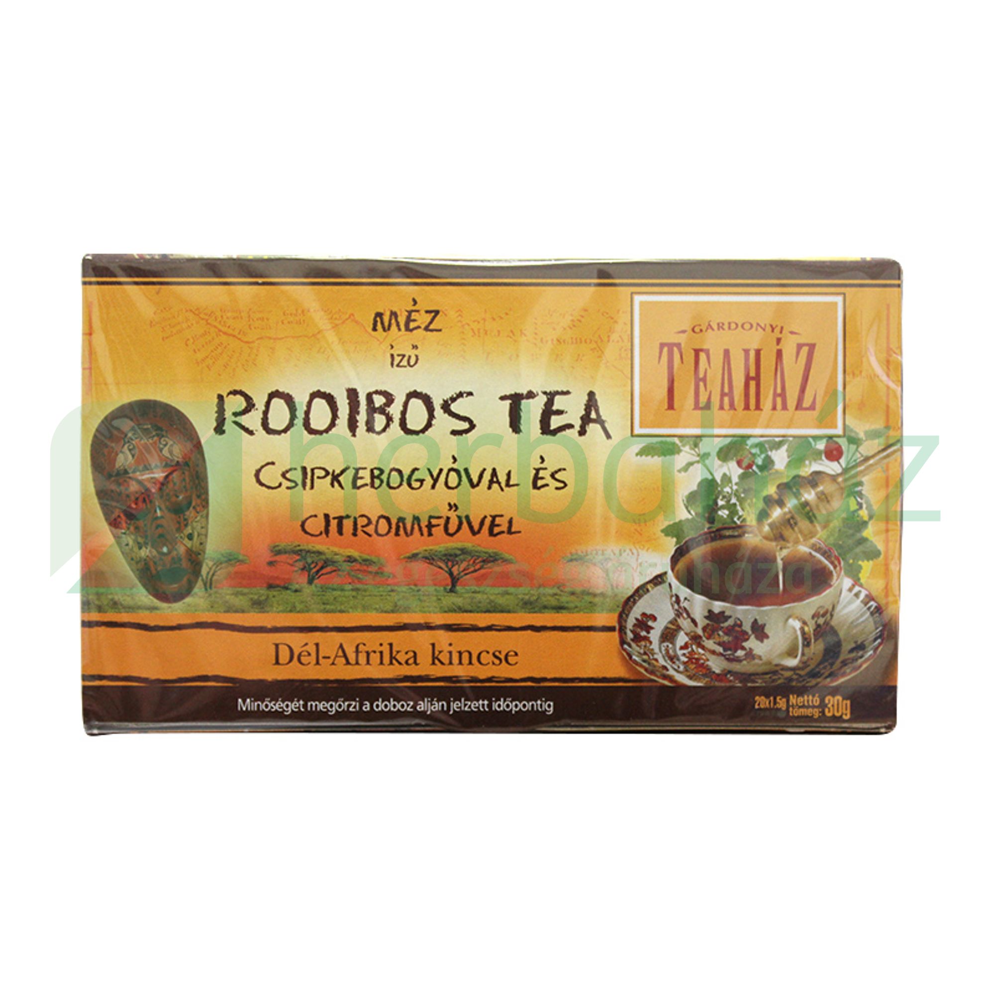 GÁRDONYI TEAHÁZ CITROMFŰ-MÉZ ROOIBOS TEA KOFFEINMENTES 30G