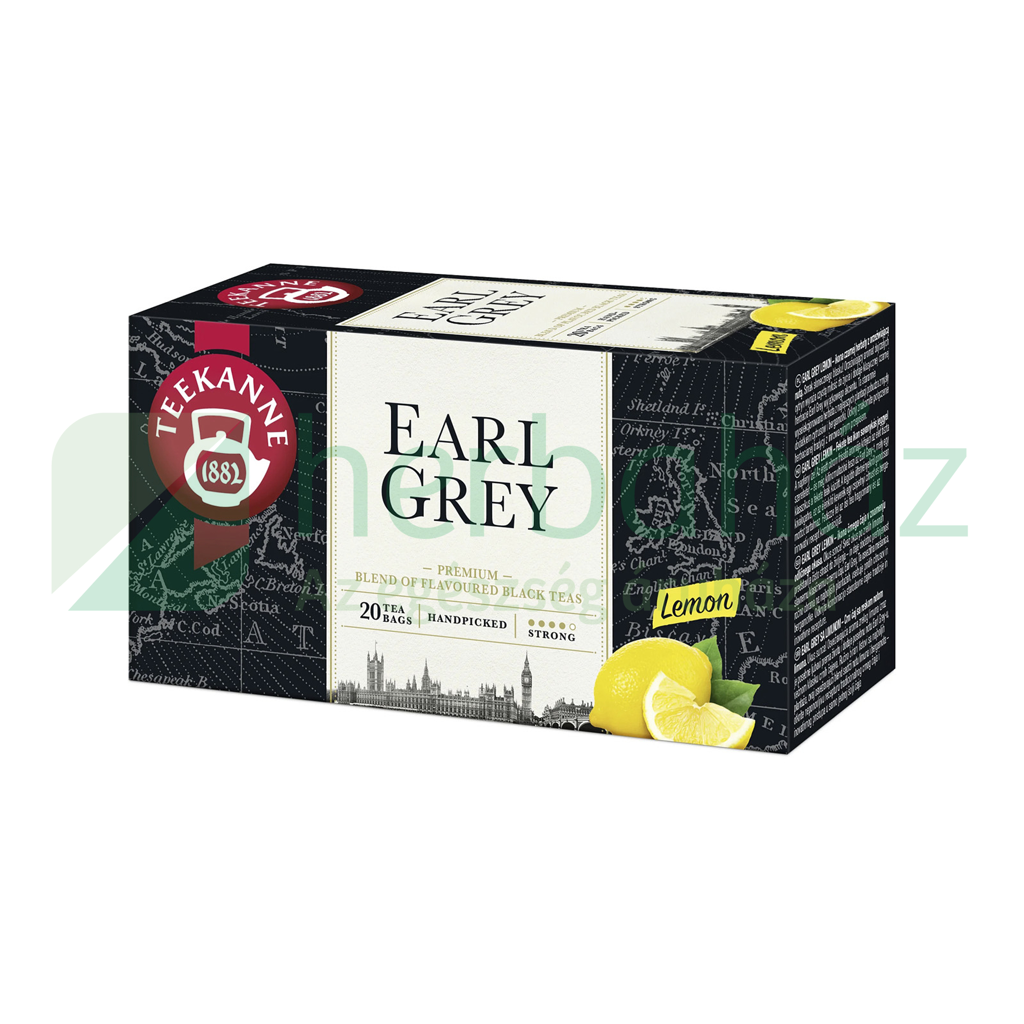 TEEKANNE EARL GREY FEKETE TEA CITROM ÉS BERGAMOTT ÍZESÍTÉSSEL FILTERES 20DB