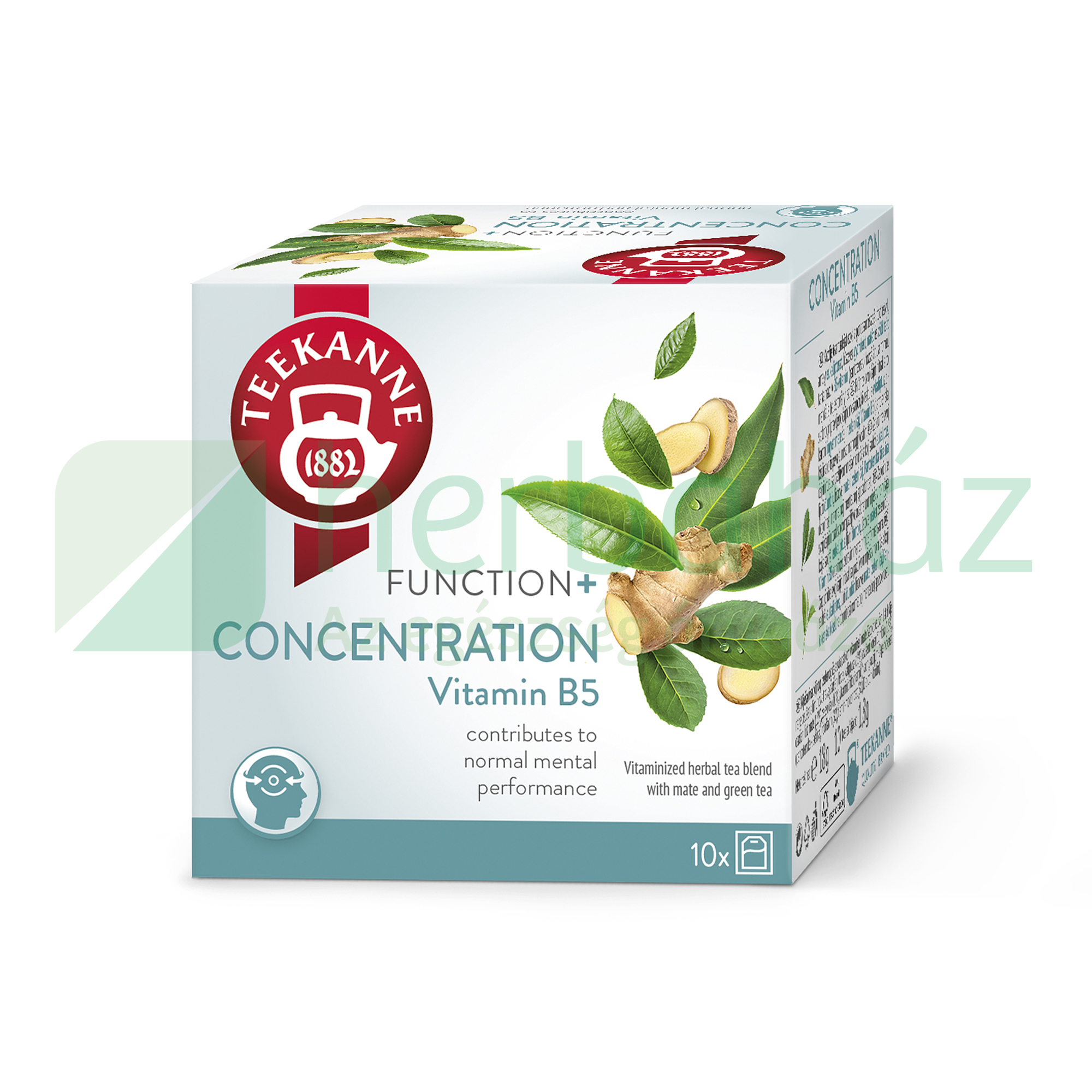 TEEKANNE FUNCTION + CONCENTRATION VITAMIN B HERBATEA FILTERES 10DB