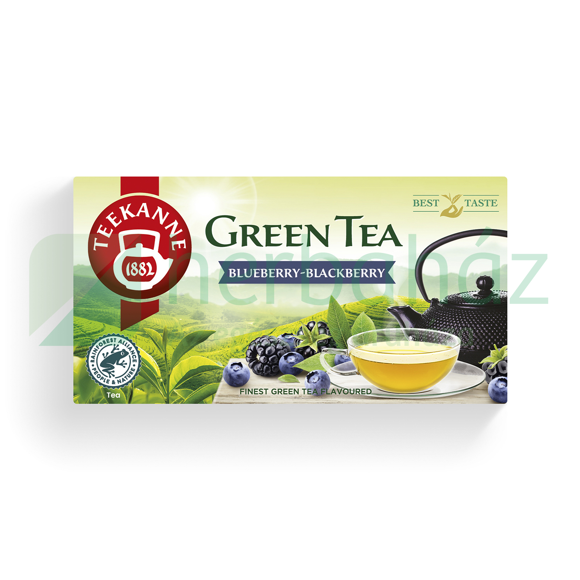 TEEKANNE GREEN ÁFONYA-SZEDER ÍZESÍTÉSŰ ZÖLD TEA FILTERES 20DB