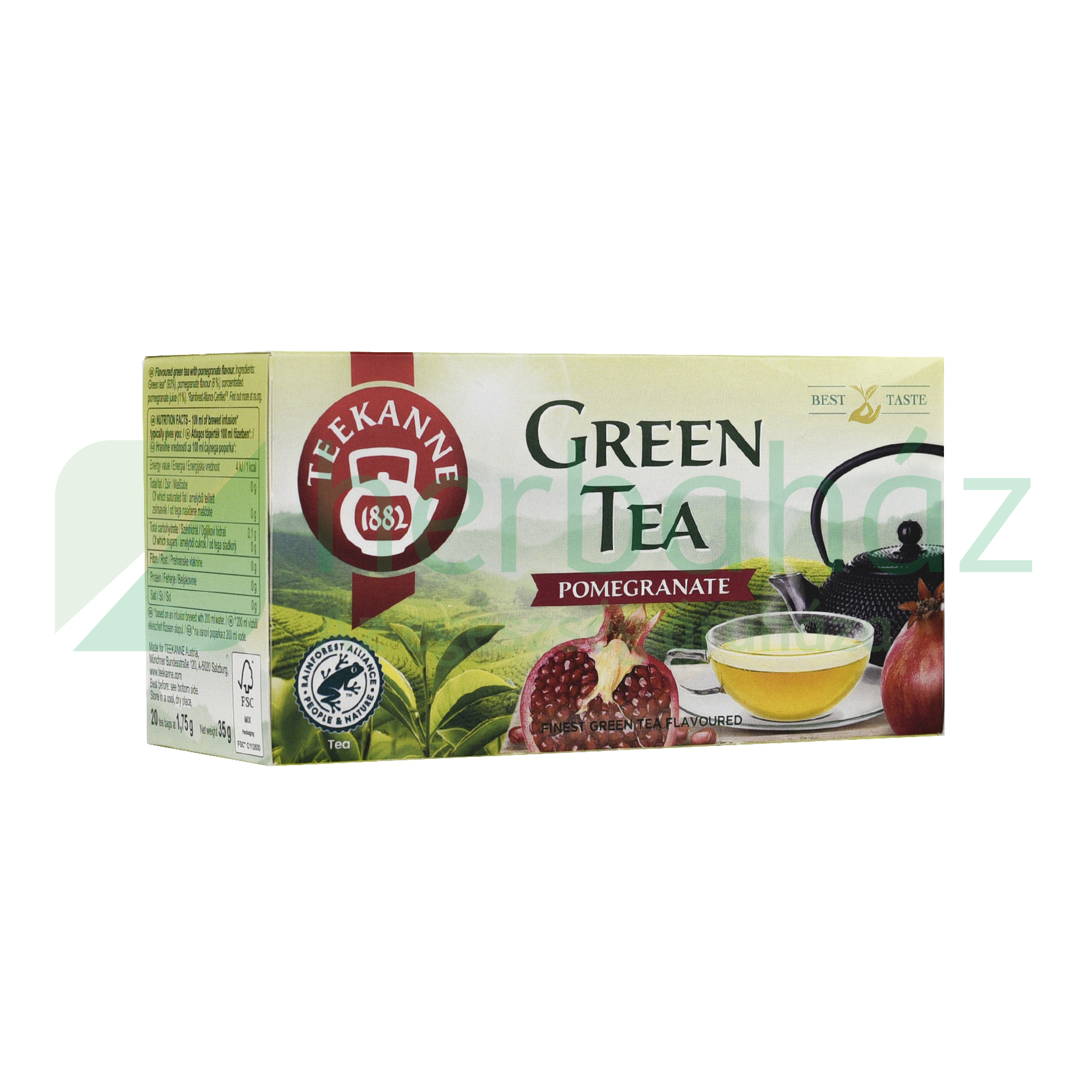 TEEKANNE GREEN GRÁNÁTALMA TEA 20DB