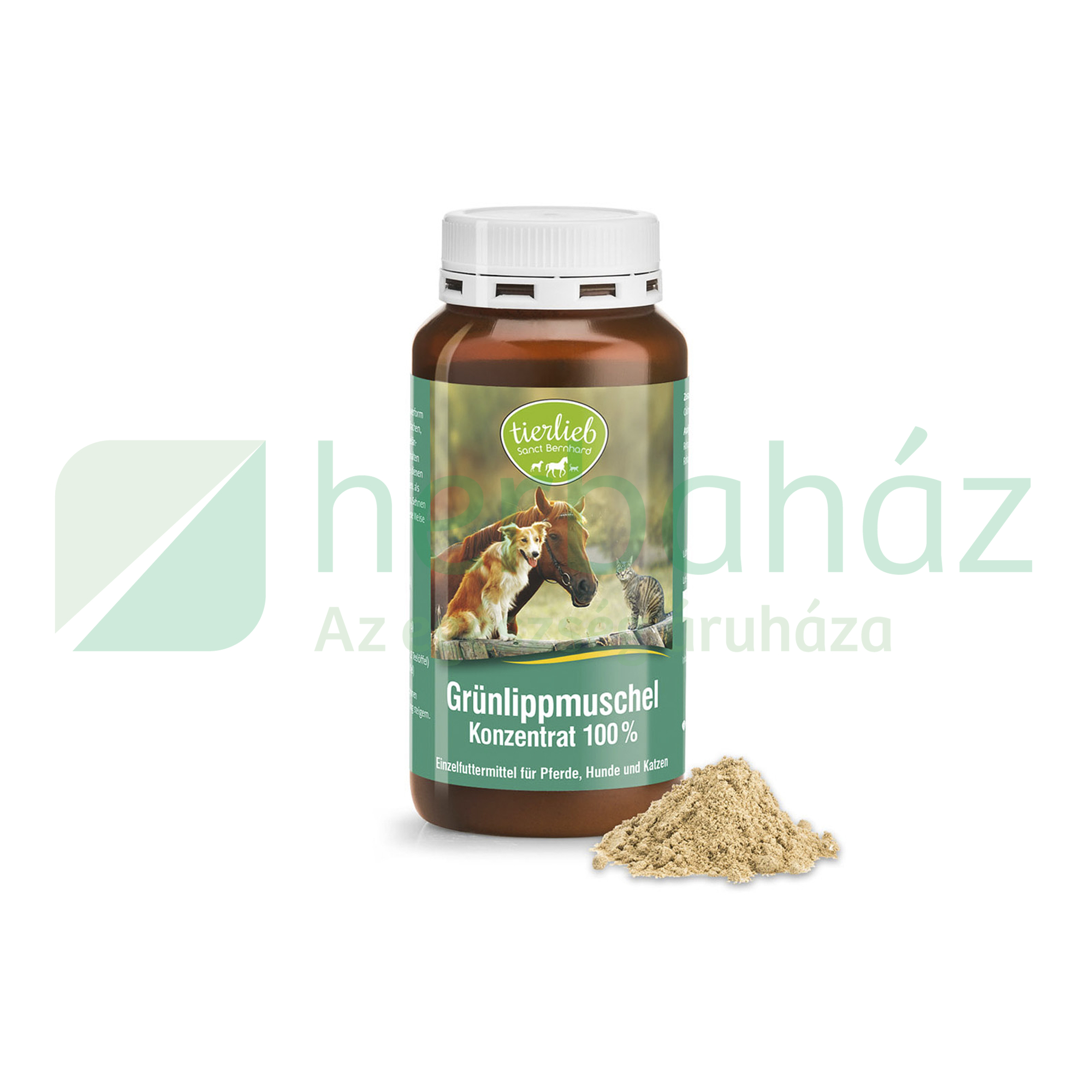 TIERLIEB 100 %-OS TISZTASÁGÚ ZÖLDKAGYLÓ KIVONAT KUTYÁKNAK ÉS MACSKÁKNAK 150G