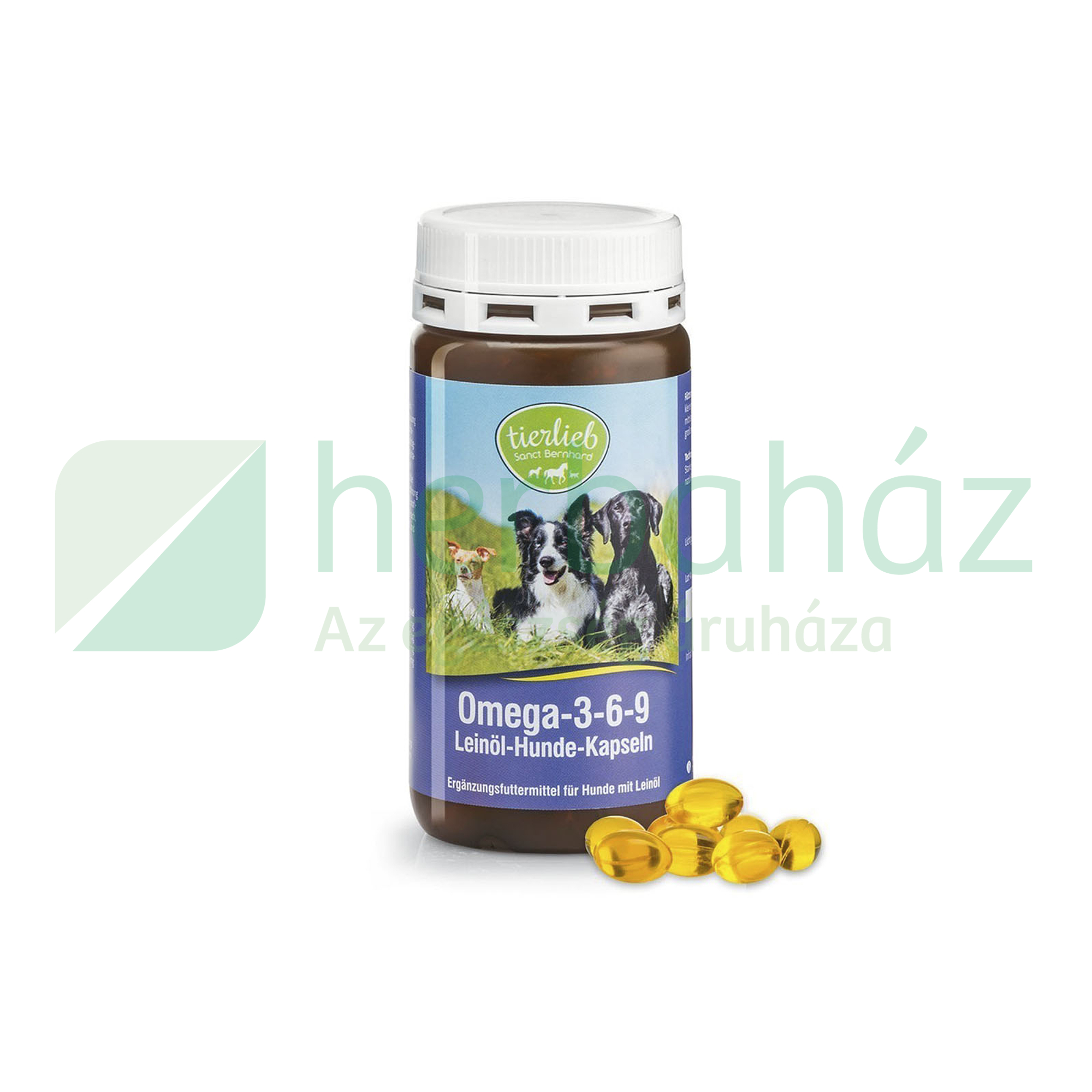 TIERLIEB OMEGA 3-6-9 LENMAGOLAJ KAPSZULA KUTYÁKNAK 180DB