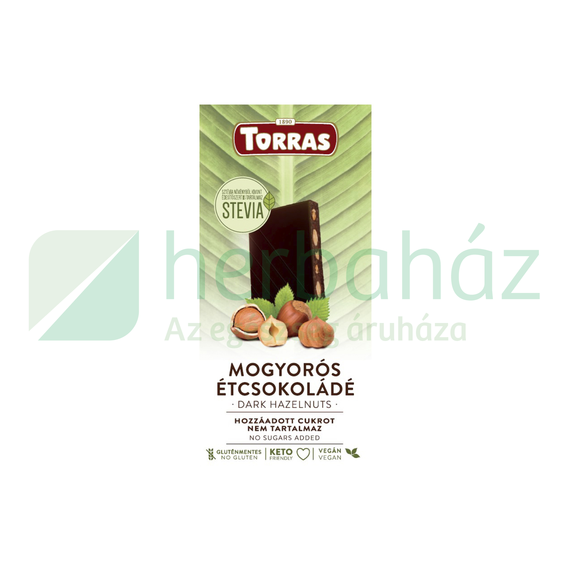 TORRAS ÉTCSOKOLÁDÉ MOGYORÓS STEVIÁVAL 125G