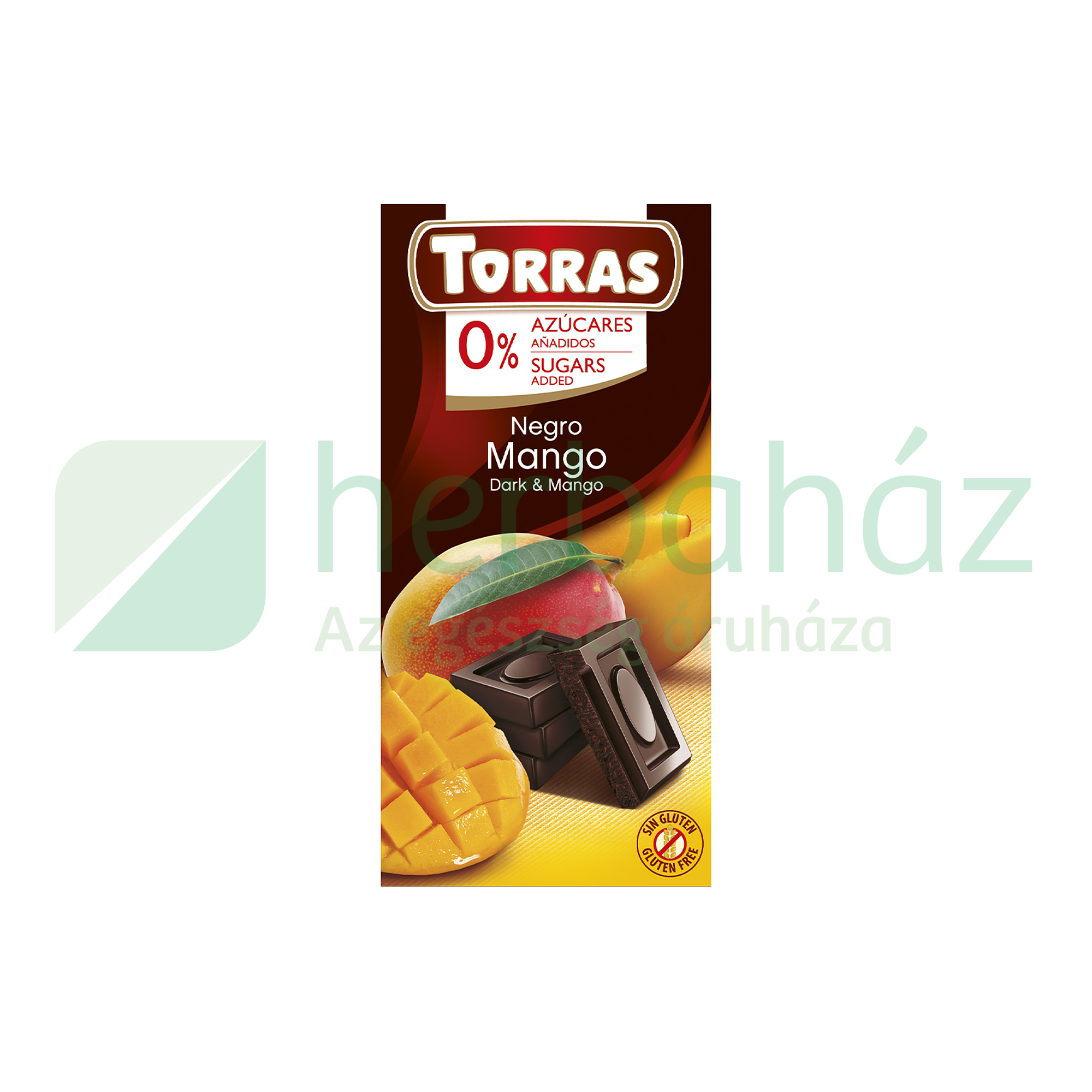 TORRAS HOZZÁADOTT CUKOR NÉLKÜL ÉTCSOKOLÁDÉ MANGÓS 75G