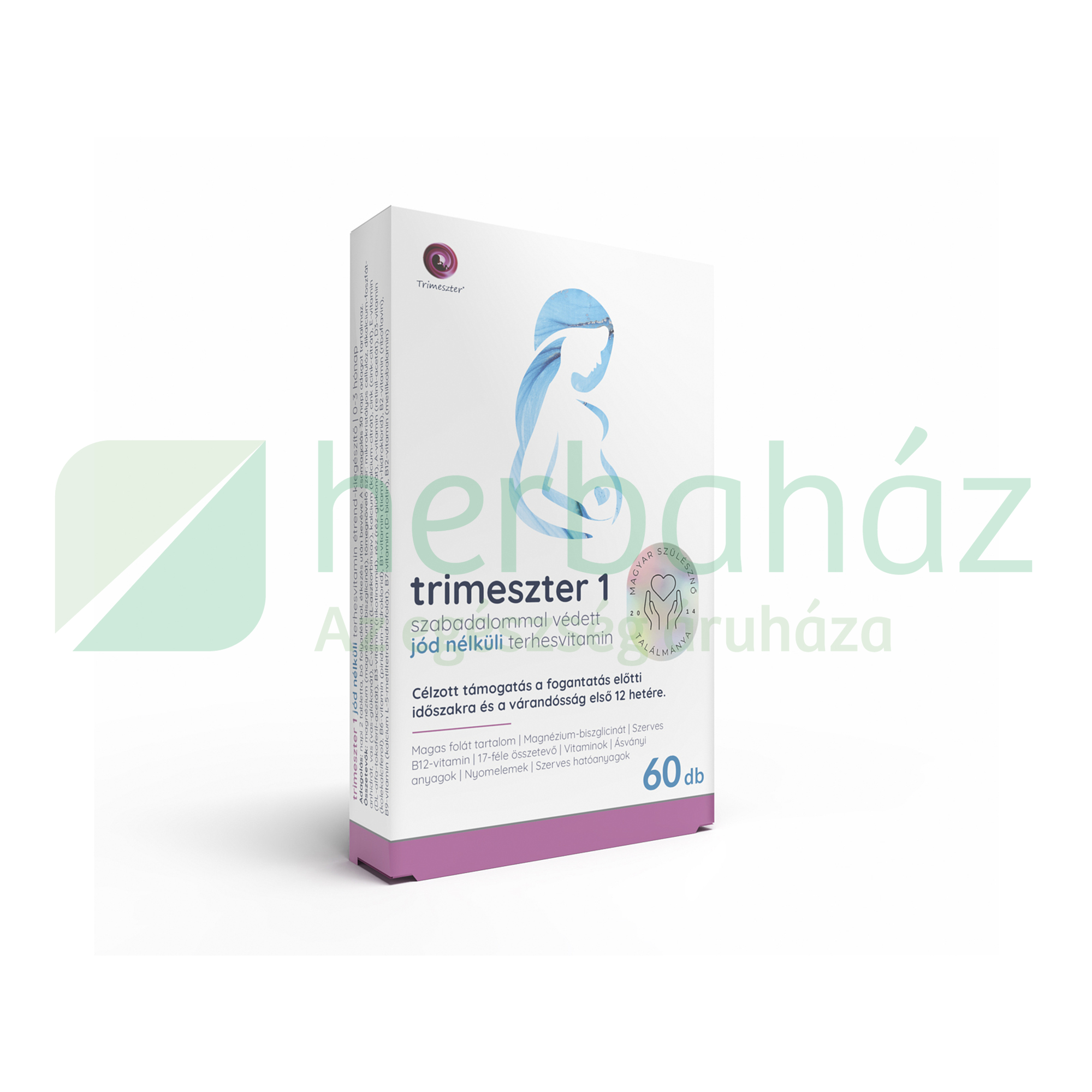 TRIMESZTER 1 TERHESVITAMIN JÓD NÉLKÜLI 60DB