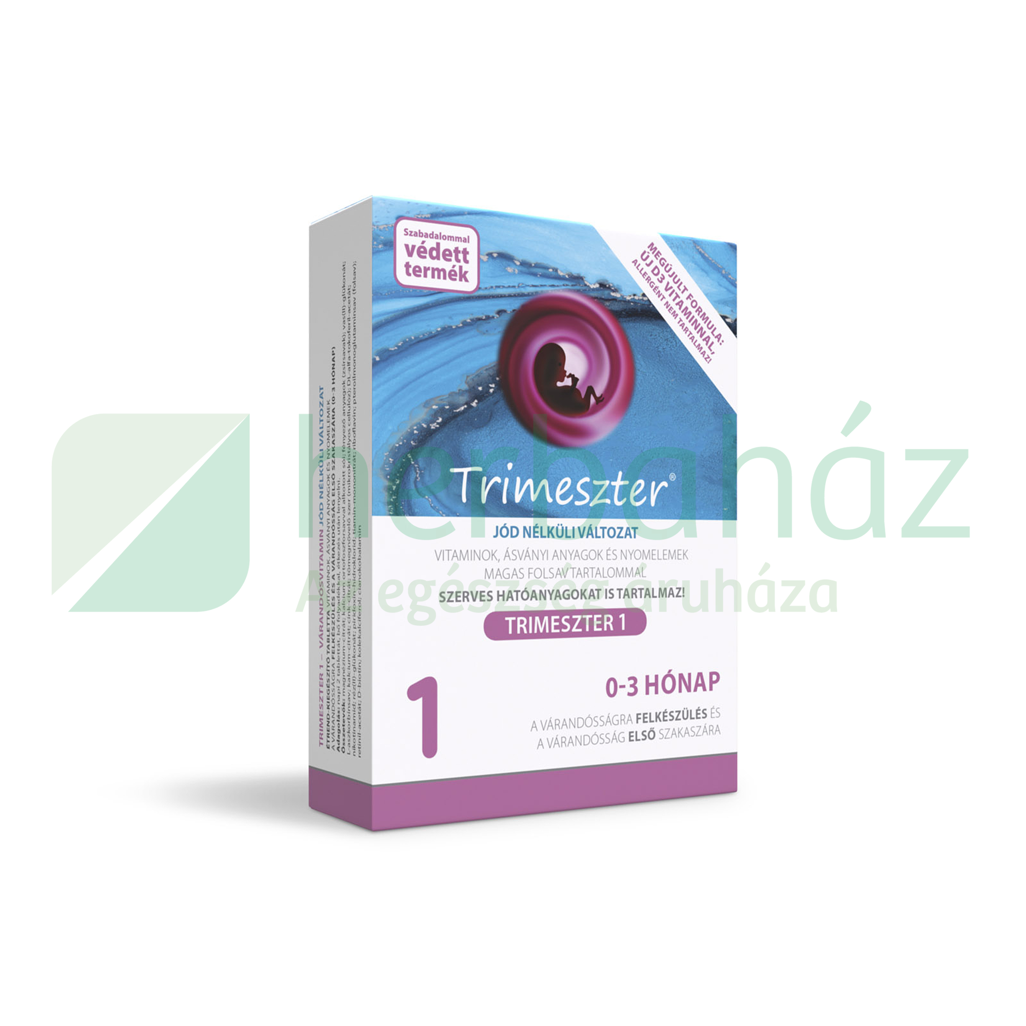 TRIMESZTER 1 VÁRANDÓSVITAMIN JÓD NÉLKÜLI 60DB