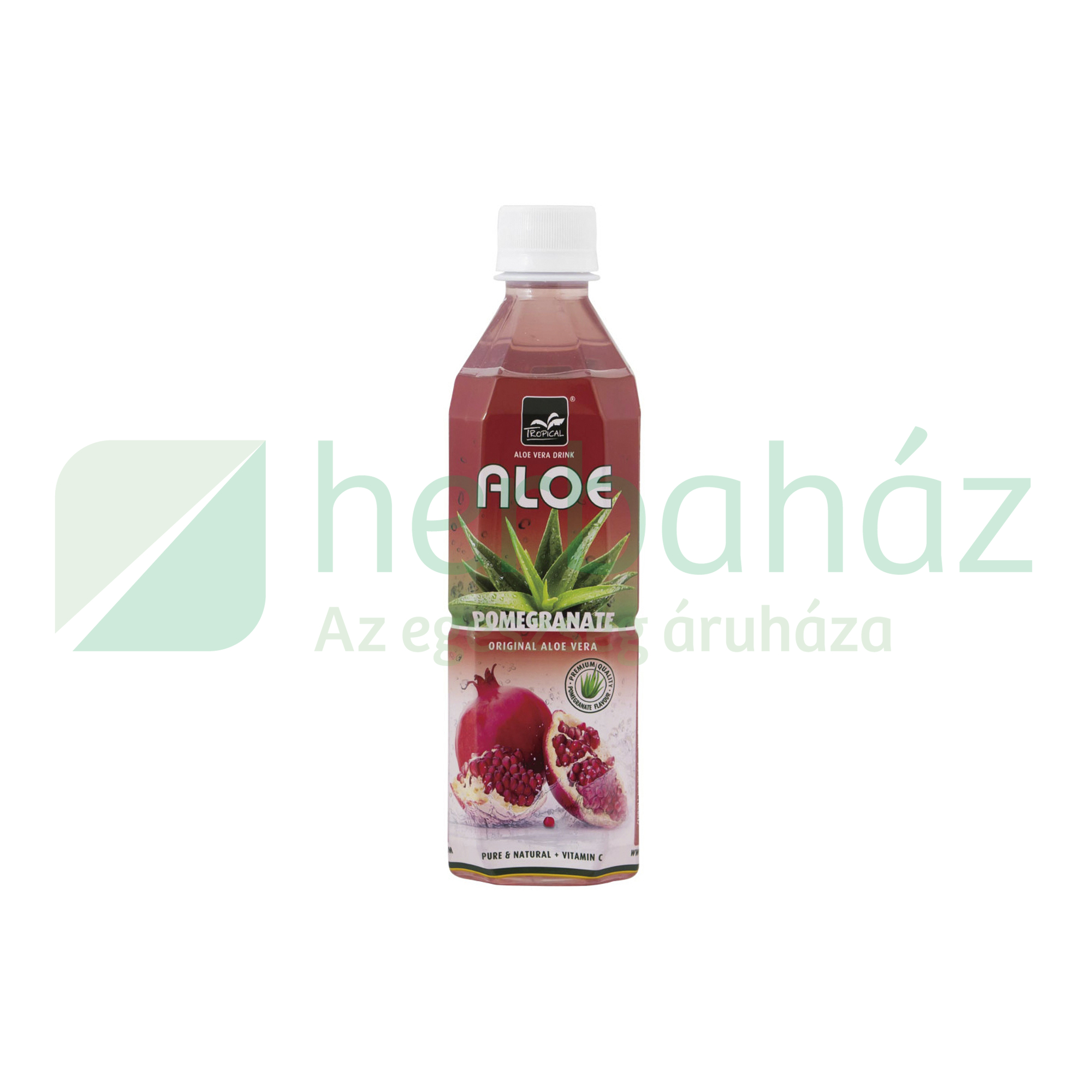 TROPICAL SZÉNSAVMENTES GRÁNÁTALMA ÍZŰ ALOE VERA ÜDITŐITAL 500ML DRS+50FT BETÉTDÍJ