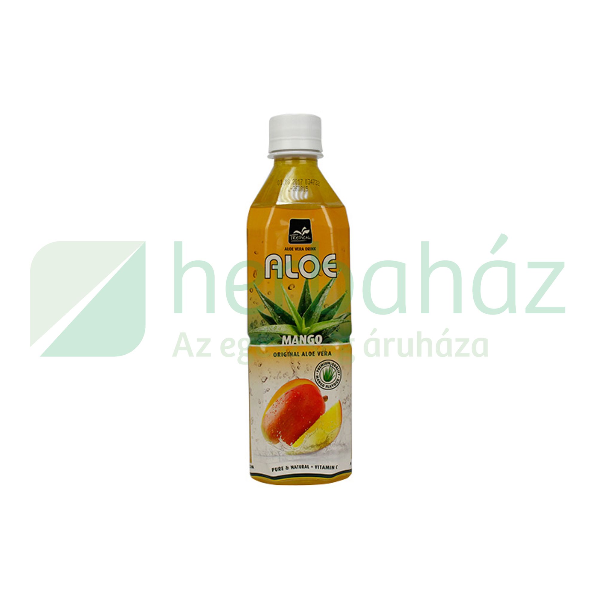 TROPICAL SZÉNSAVMENTES MANGÓ ÍZŰ ALOE VERA ÜDITŐITAL 500ML