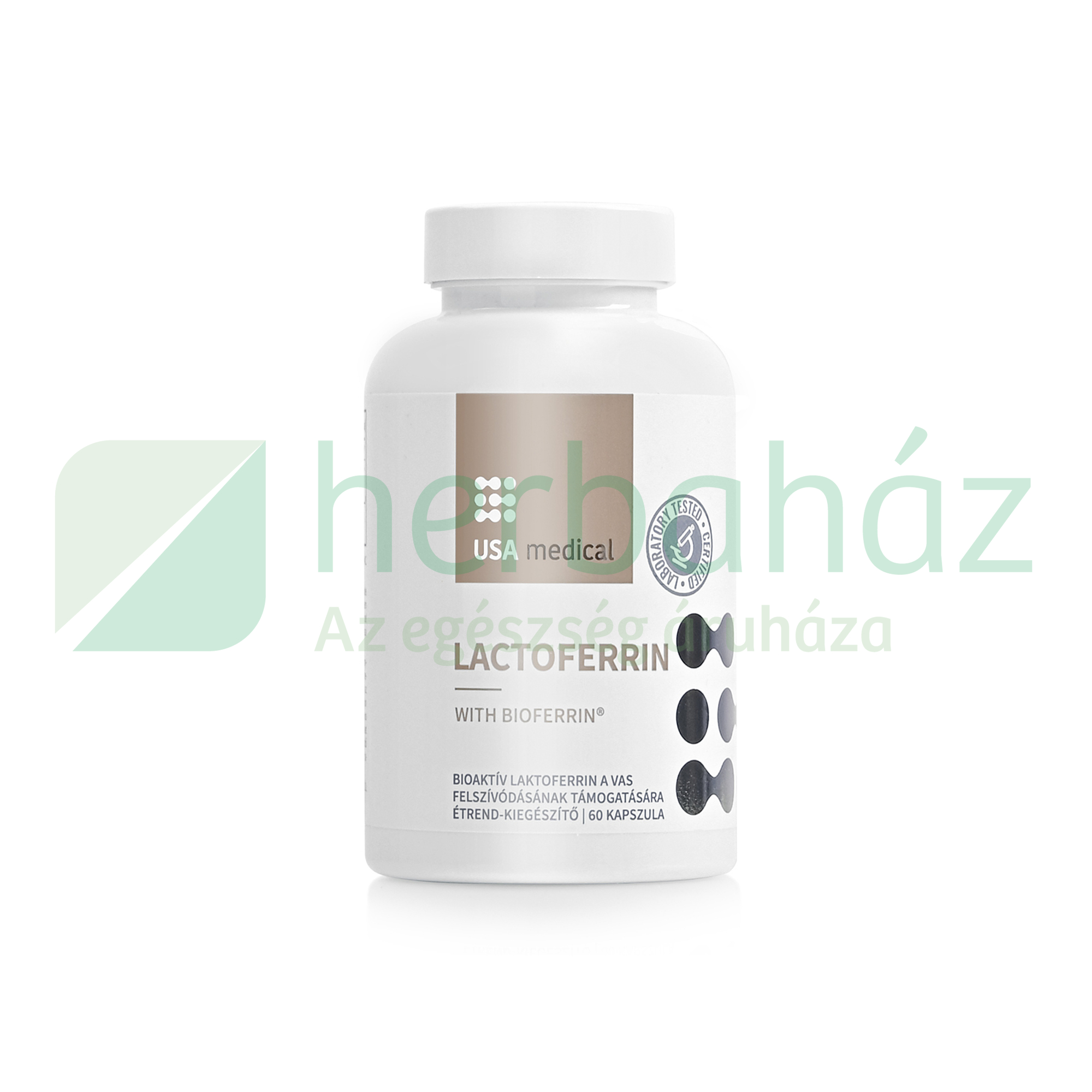 USA MEDICAL LACTOFERRIN - LAKTOFERRIN BIOFERRIN-NEL KAPSZULA 60DB
