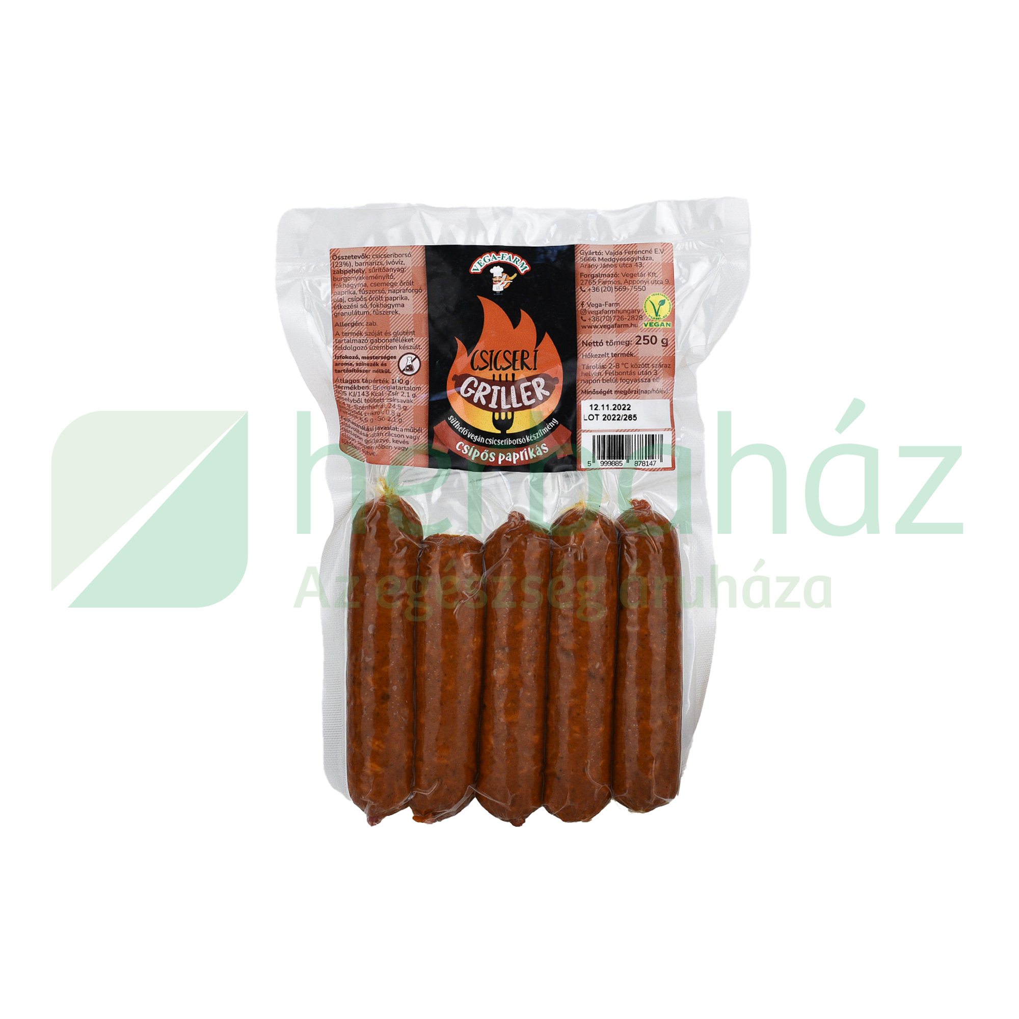 VEGA FARM CSICSERI GRILLER CSÍPŐS 250G [H]