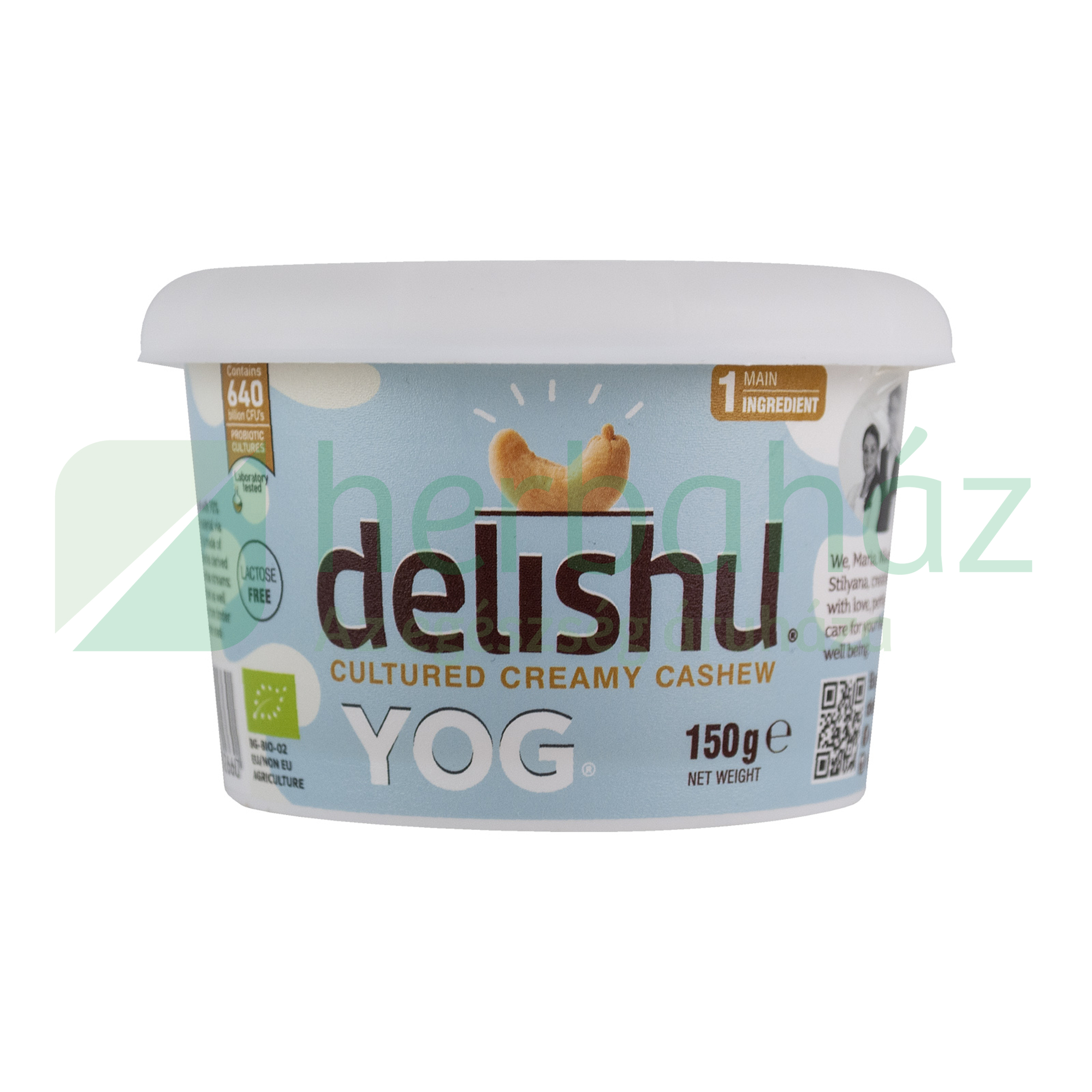 VEGÁN DELISHU KESUDIÓBÓL KÉSZÜLT JOGHURT JELLEGŰ TERMÉK, NATÚR 150G[H]
